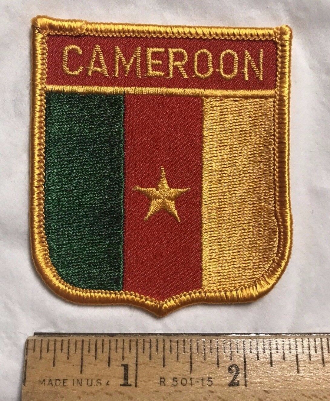 Cameroon Cameroonian Flag Colors Africa African Souvenir Embroidered Patch