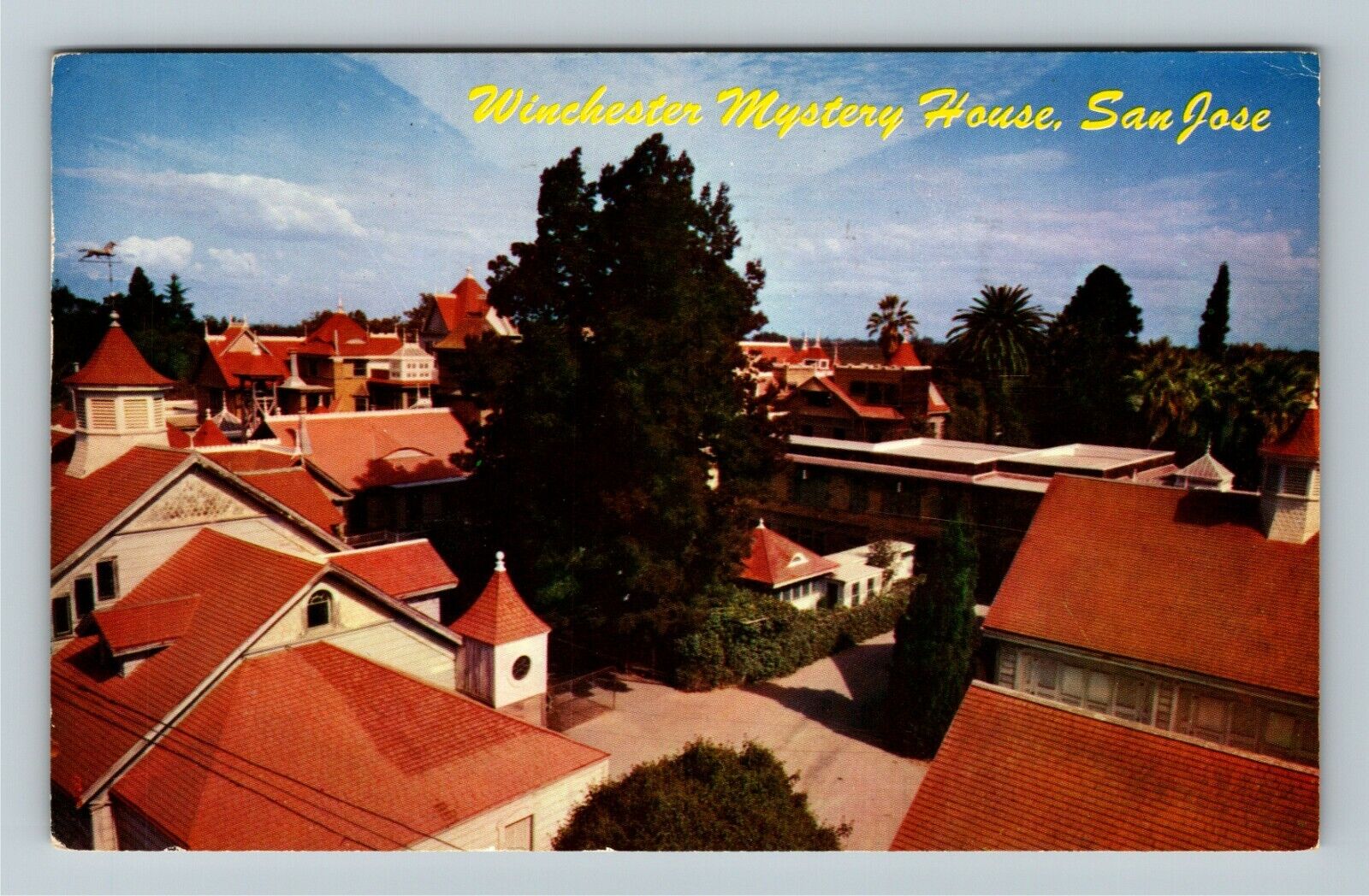 San Jose CA-California, Winchester Mystery House, c1964Postcard