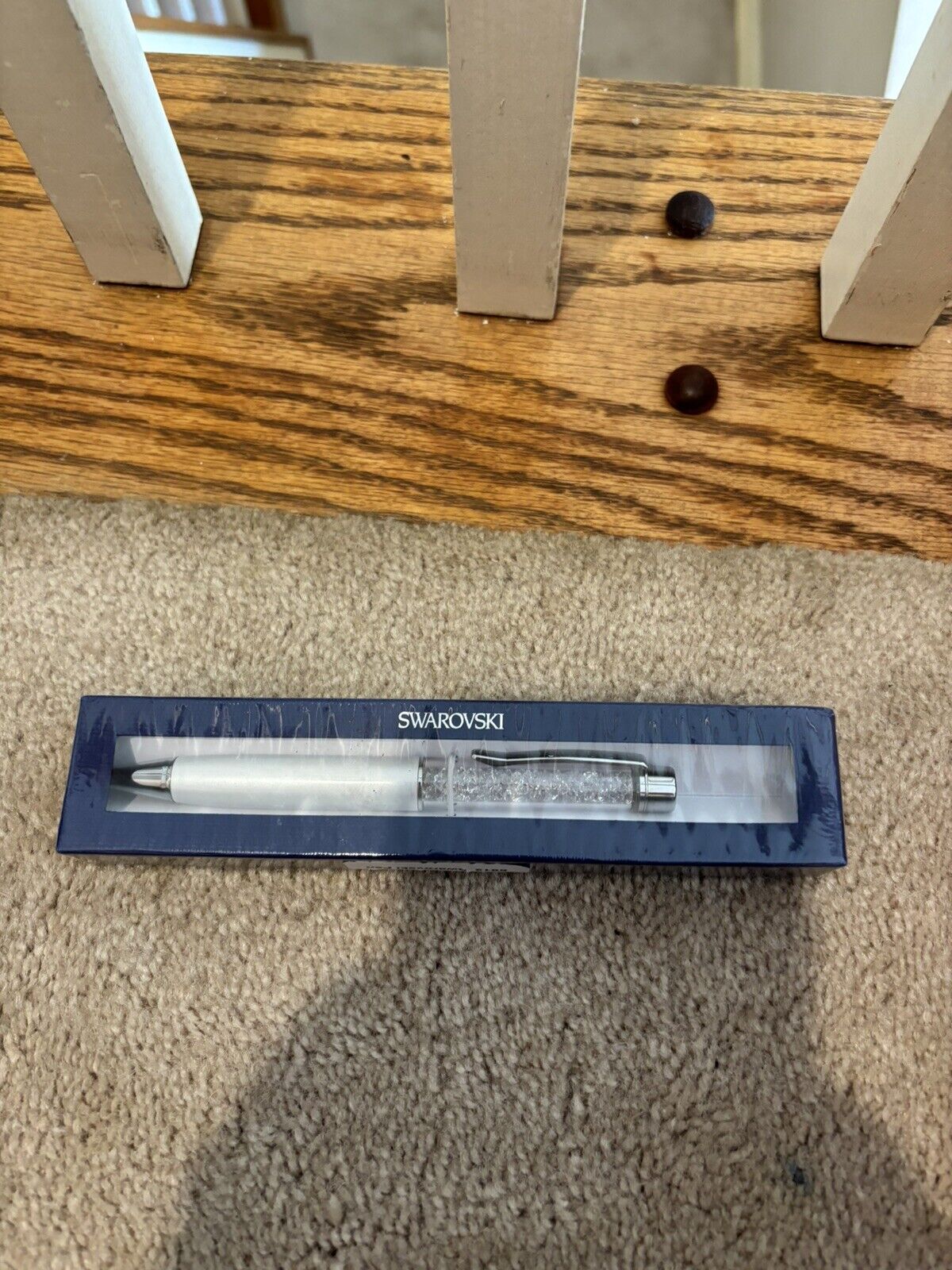 Swarovski Crystalline Ballpoint Pen, White Pearl (1053537) SEALED In Box.