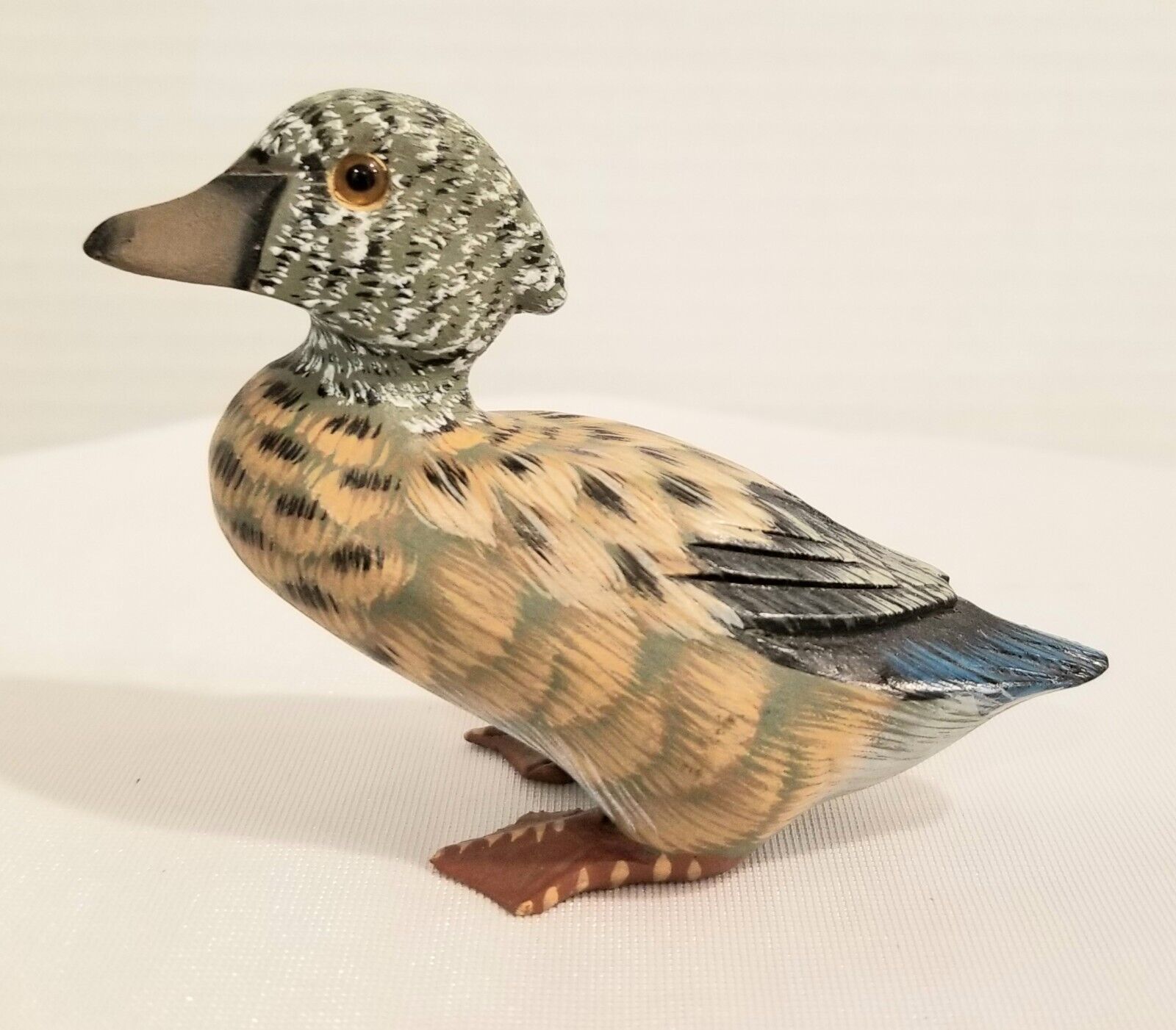 Vintage Hand Carved and Hand Painted Wood Duck - Small