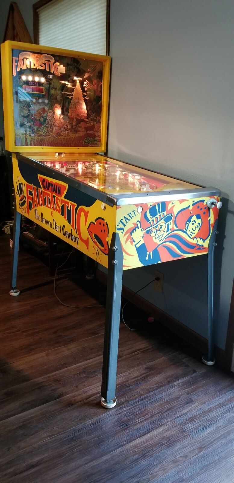1976 Bally Captain Fantastic Pinball Machine - Home size, perfect size for homes