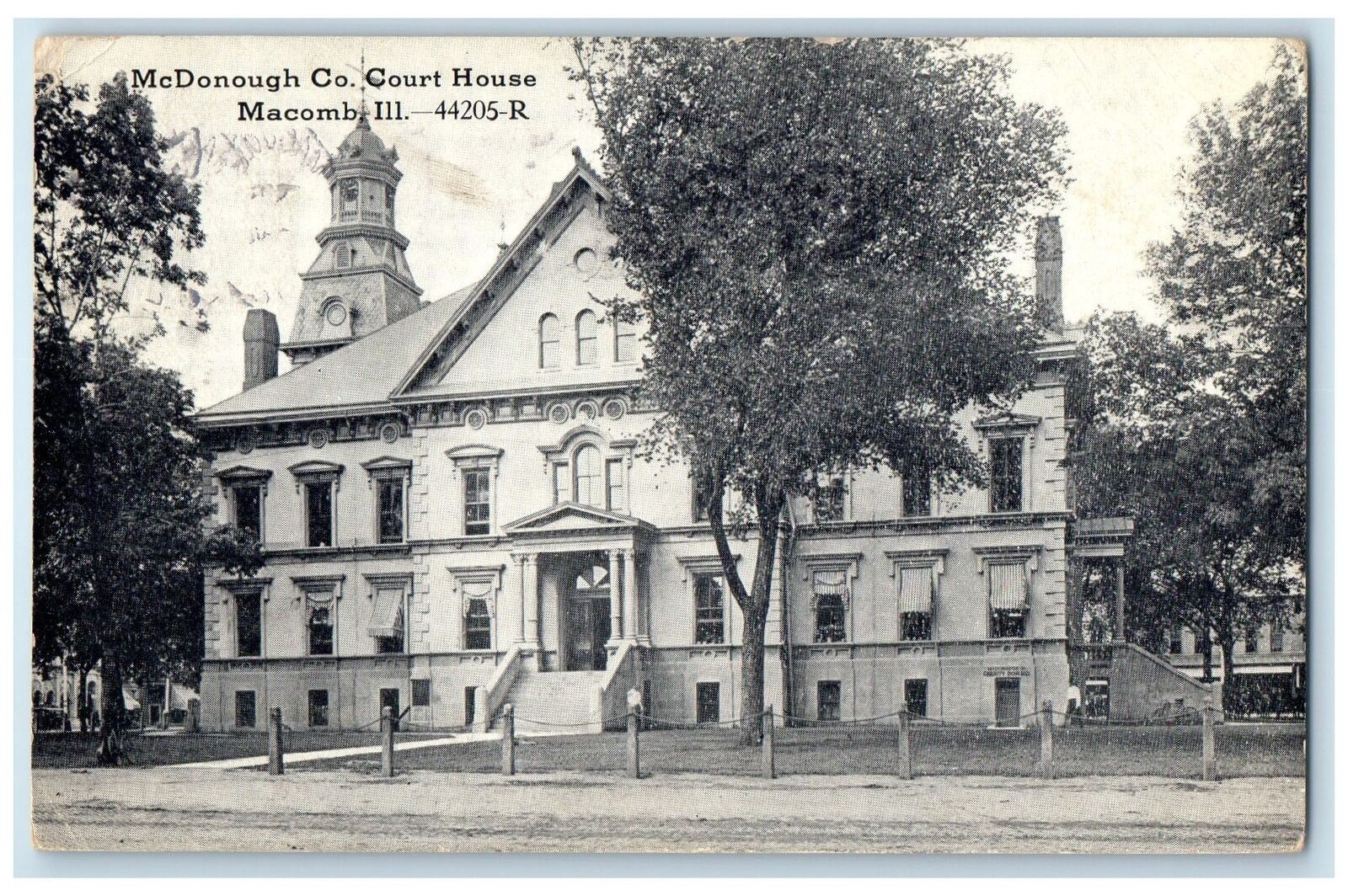 1913 McDonough County Court House Exterior Roadside Macomb Illinois IL Postcard