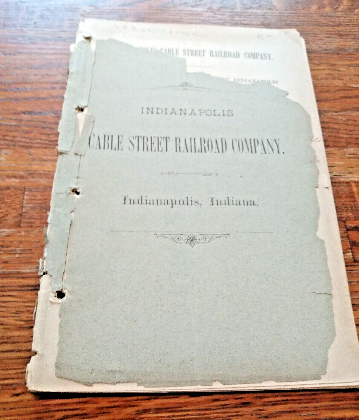 Rare 1887 Indianapolis Cable Street Railroad Company Booklet, 34 Pages, 2 Maps