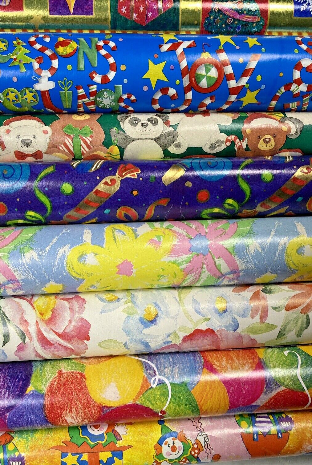 Vintage Huge Lot 16 Designer Gift Wrap Wrapping Paper Mixed High End 1990s Rare