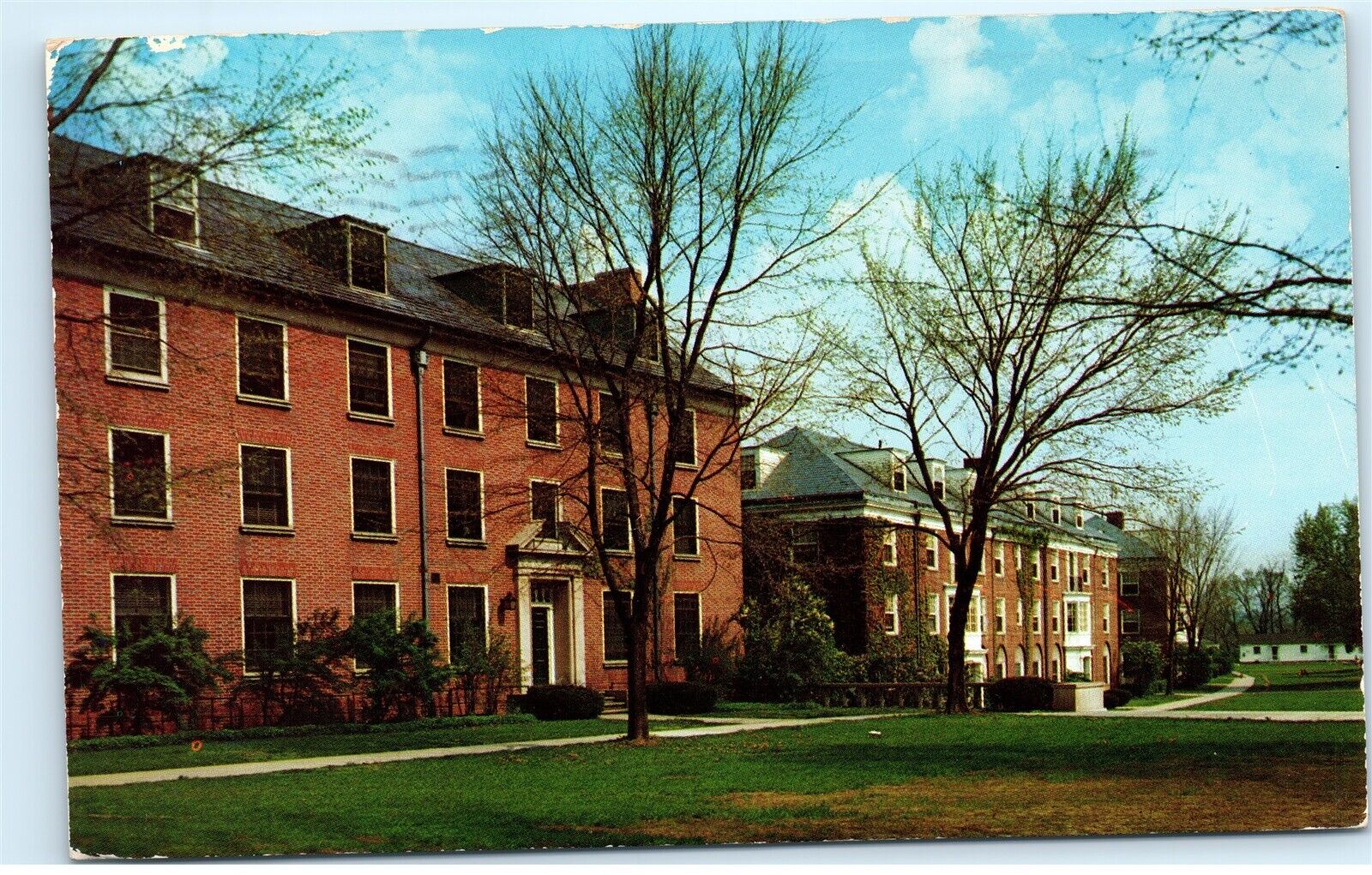 Denison University Granville OH Shaw Hall Female Dorms Dormitory Postcard D92