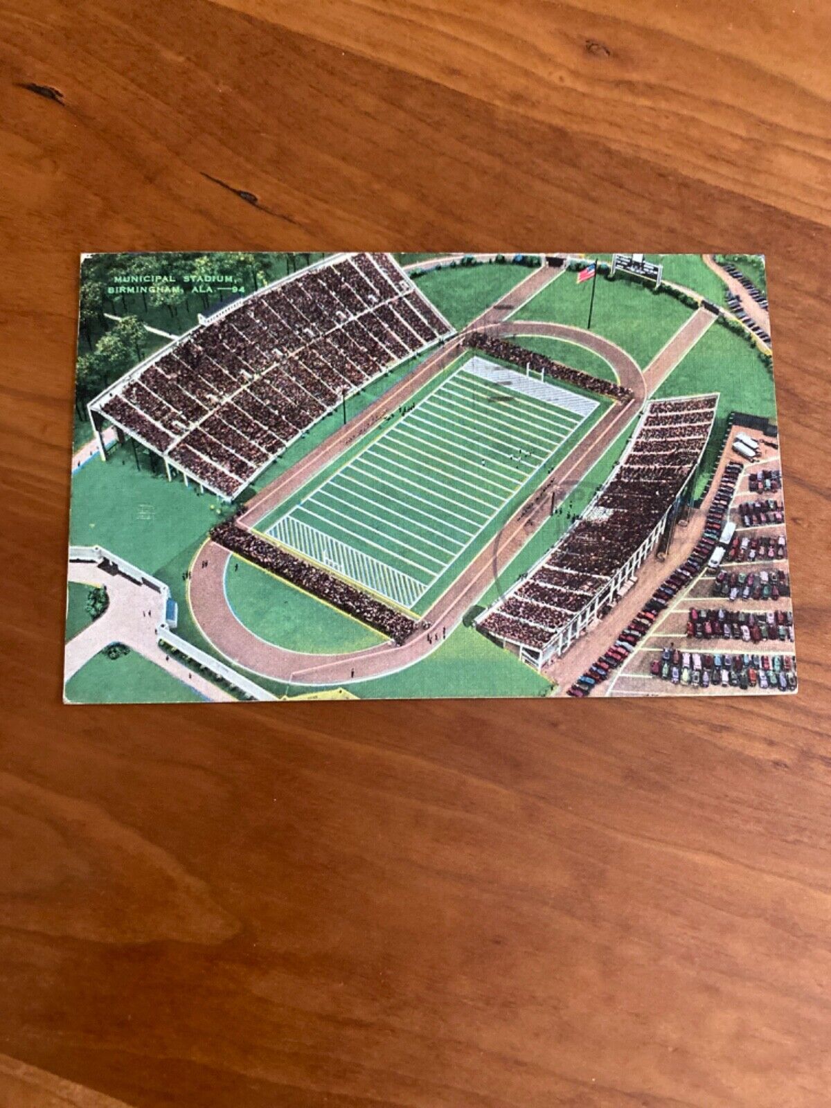 Birmingham AL-Alabama, Legion Field Municipal Athletic Stadium Postcard 1943