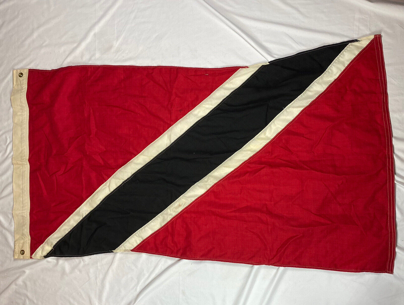 Vintage 40s 50s Linen Trinidad & Tobago Country Flag