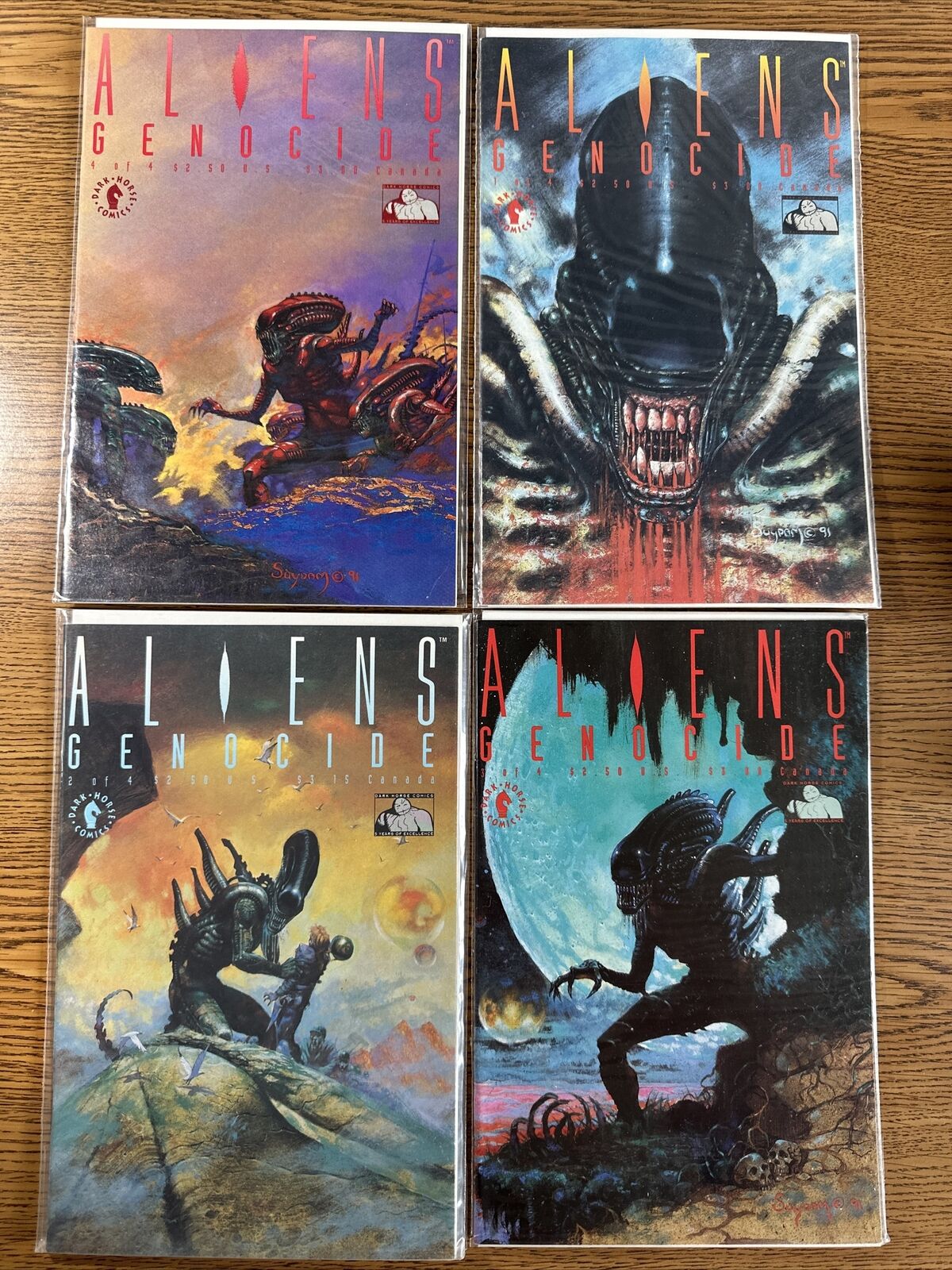 Aliens Genocide #1 2 3 4 Complete Series Set Lot Run Dark Horse Comics 1993