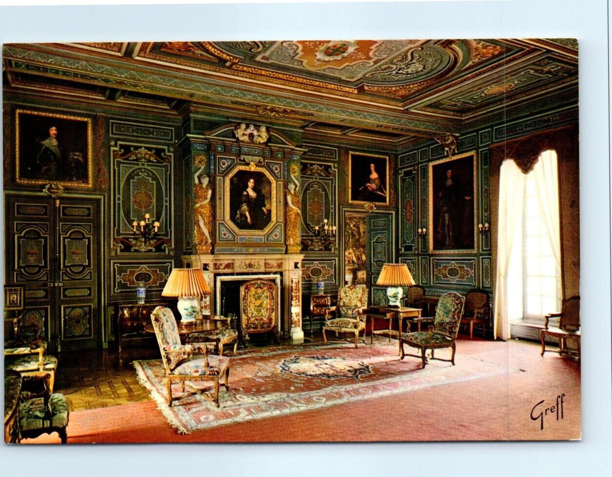 Postcard - The Grand Salon - Château de Cheverny, France