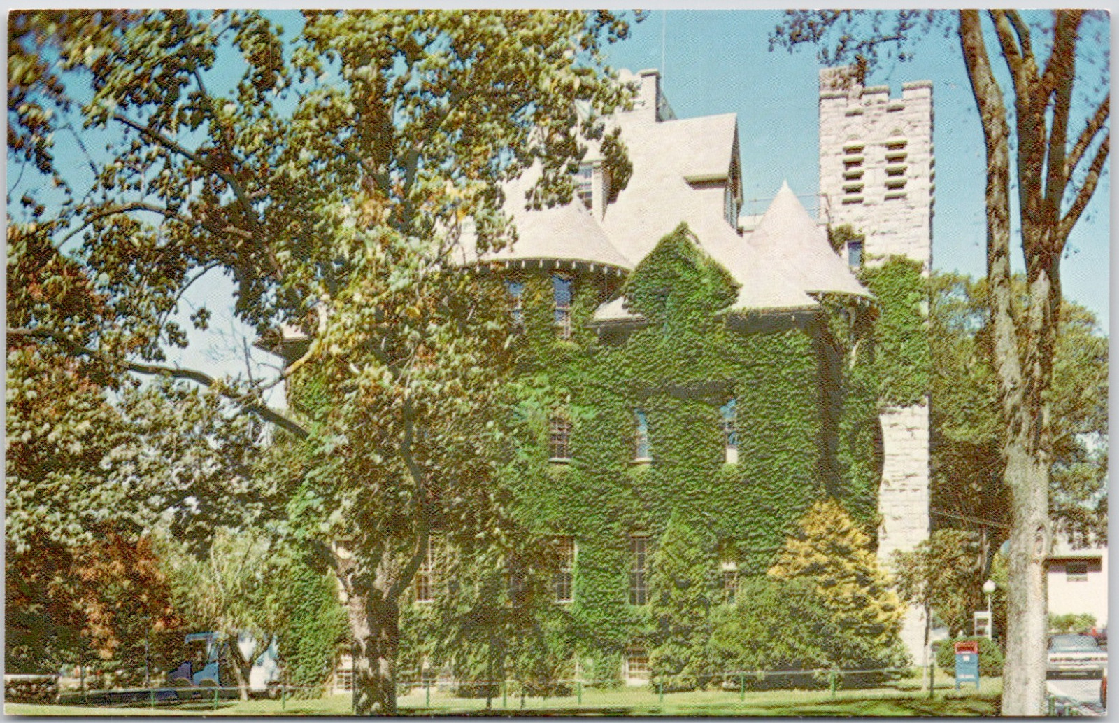 Davis Hall Dormitory University Providence Rhode Island Alumni Vintage Postcard