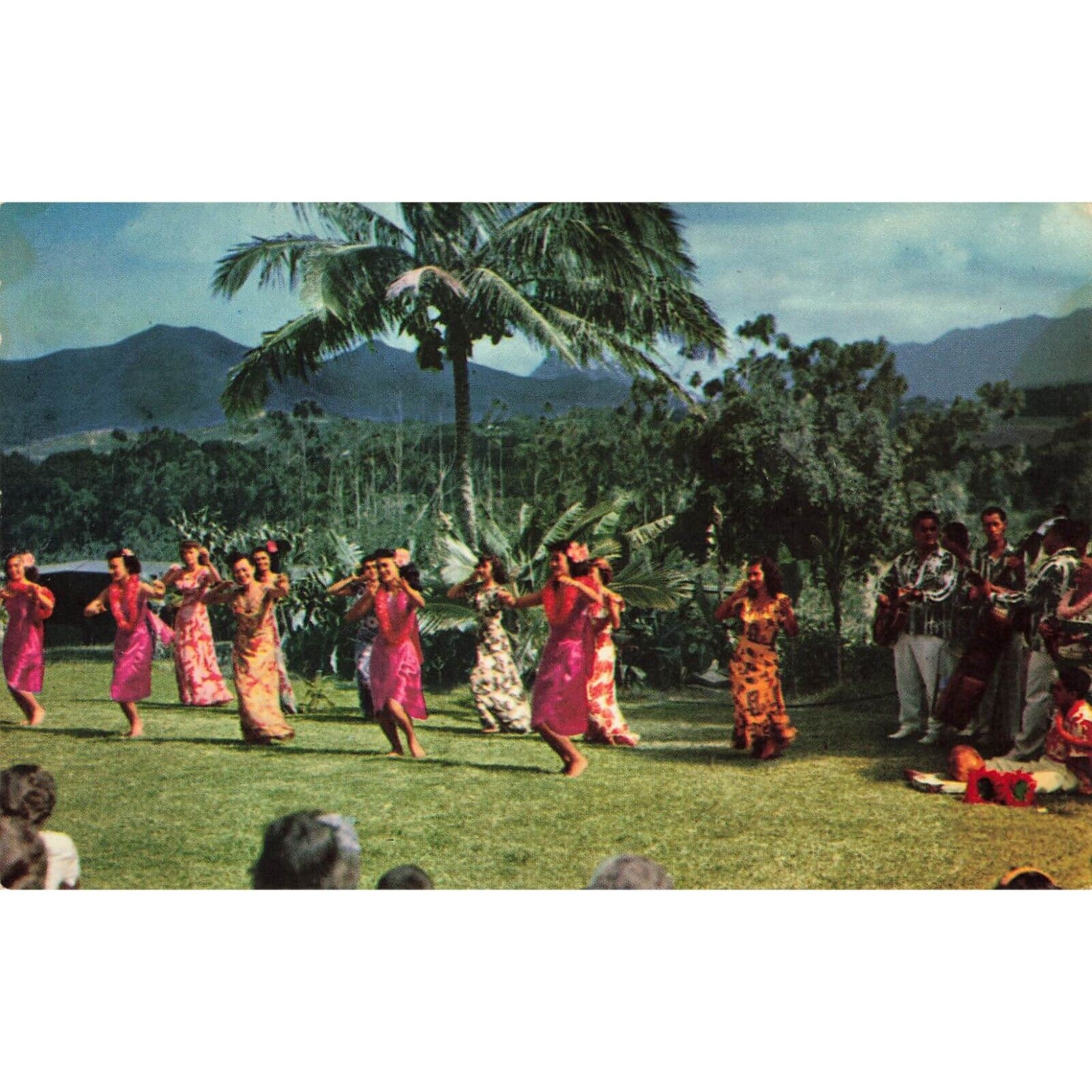 Postcard Dancing Under the Sky, Hawaii Vintage Chrome Posted 1939-1970s