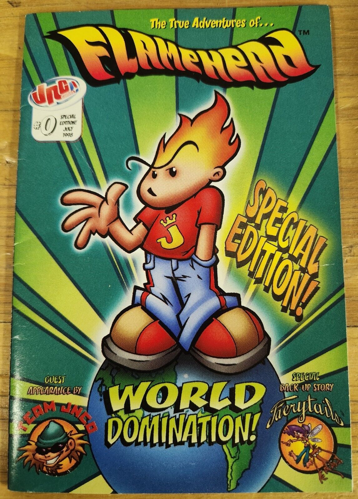 True Adventures of Flamehead #0 JNCO Comics Special Edition July 1998 Vintage