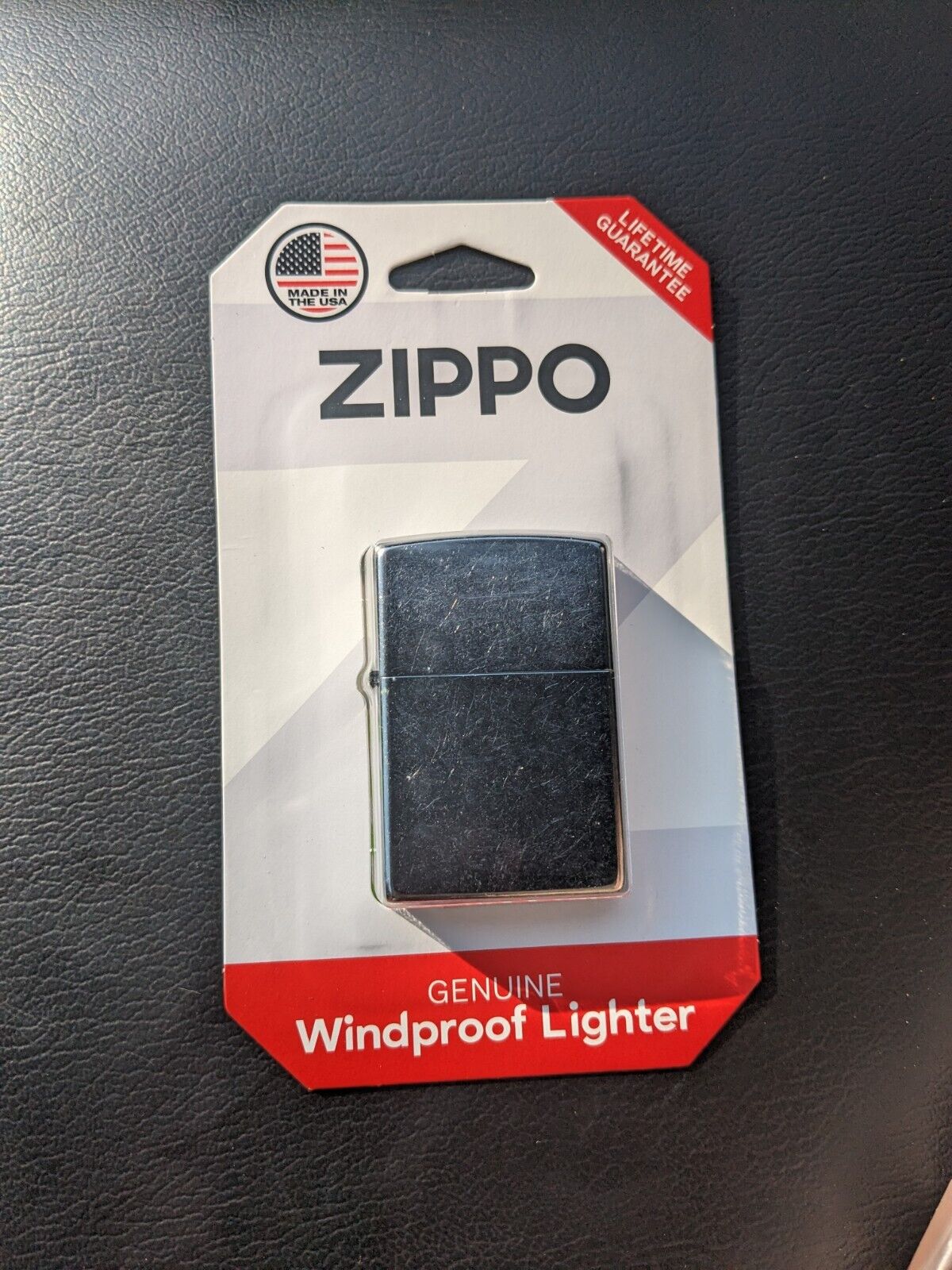 New Genuine Zippo Lighter 207 Regular Street Chrome Windproof Lighter