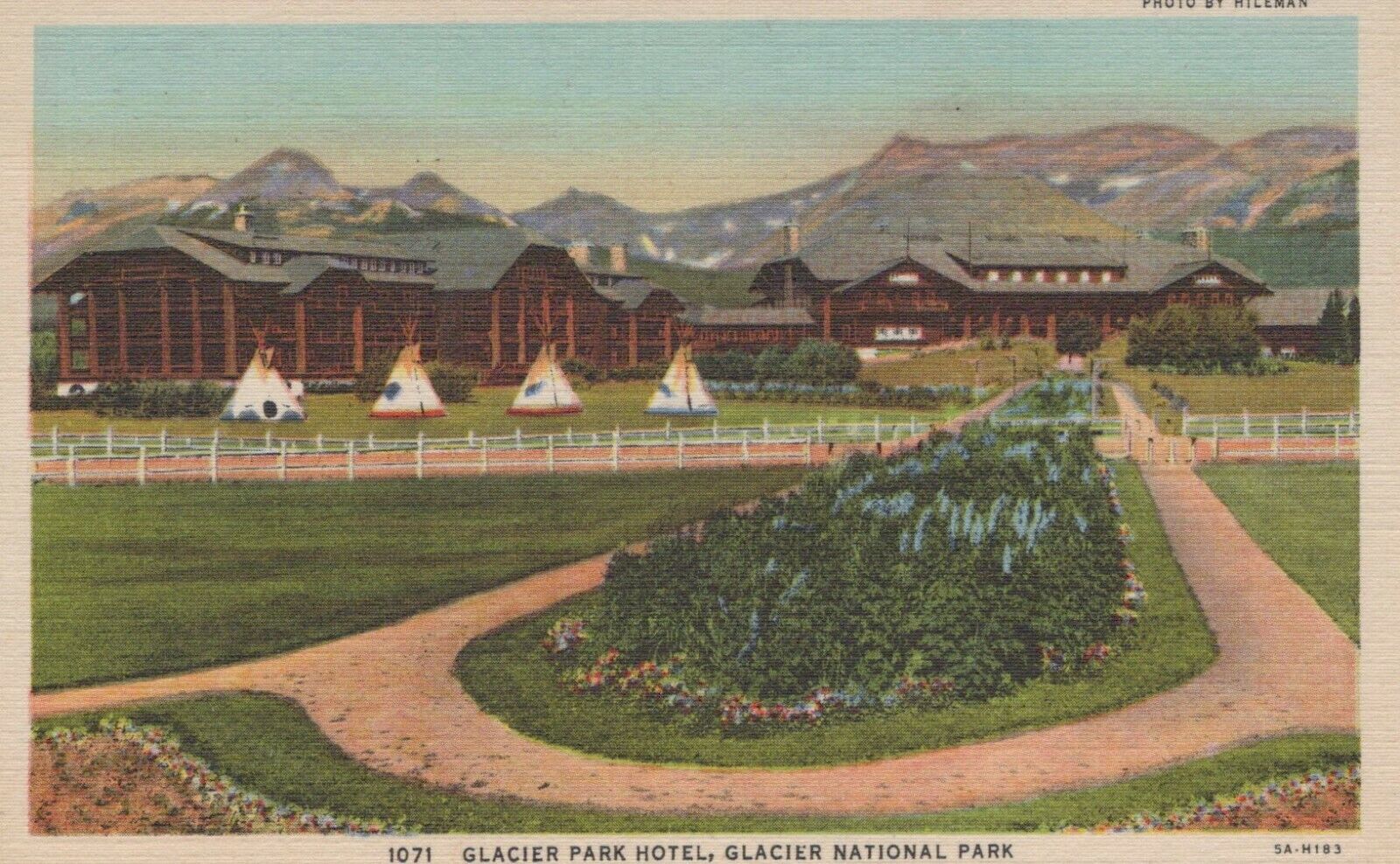 Glacier Park Hotel Glacier National Park Montana Vintage Linen Post Card