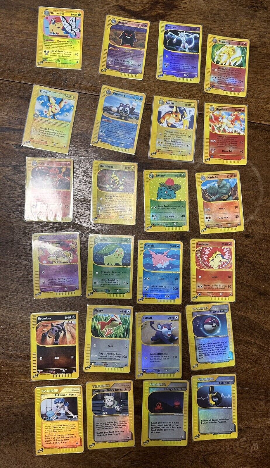 POKEMON EXPEDITION SET ENG LOT OF 24 ALL REVERSE (between 32TB 165) LP TO EX