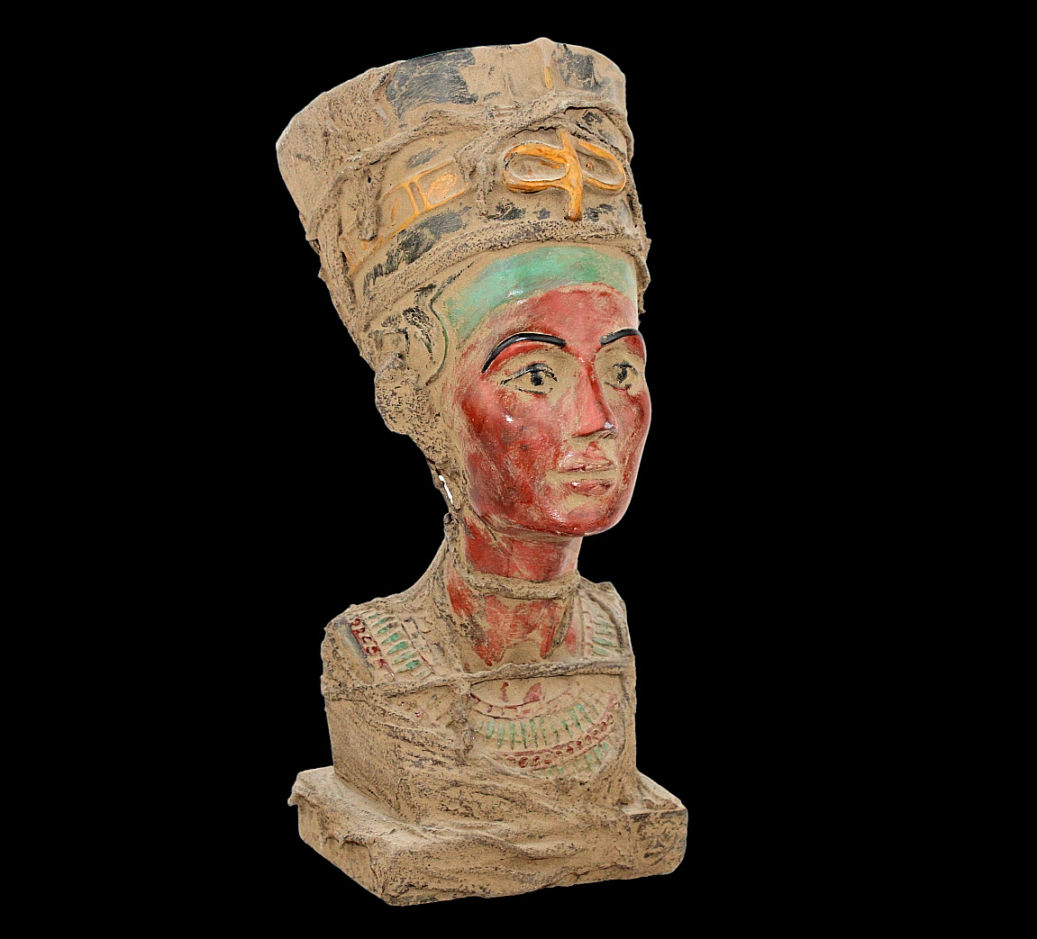 RARE ANCIENT EGYPTIAN ANTIQUE Pharaoh Queen Nefertiti Head Statue -Egypt History