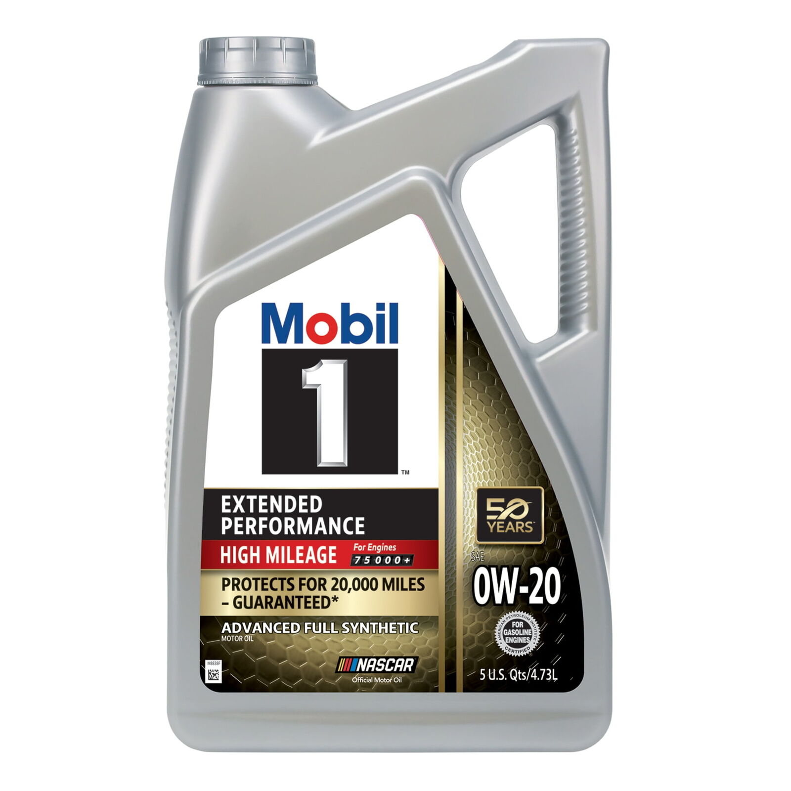 1 Extended Performance High Mileage Full Synthetic Motor Oil 0W-20, 5 Quart