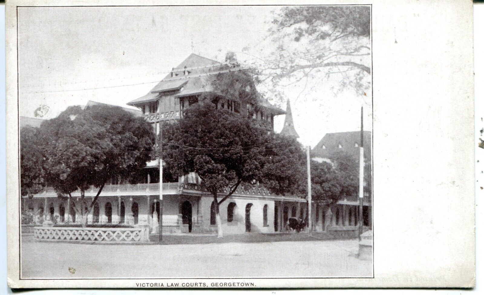 Guyana Georgetown - Victoria Law Courts Estate C. K. Jardine Demerara postcard