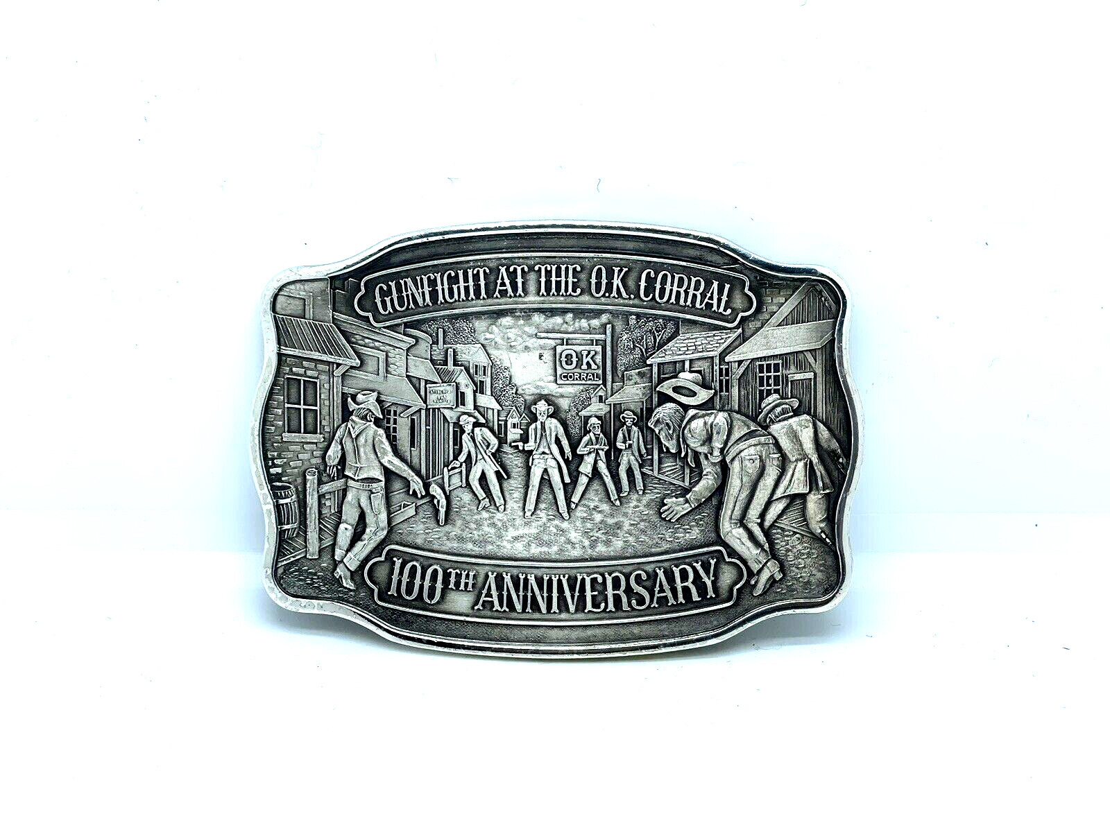 Gunfight At The O.K. Corral 100th Anniversary Solid Sterling Silver Buckle 167gr