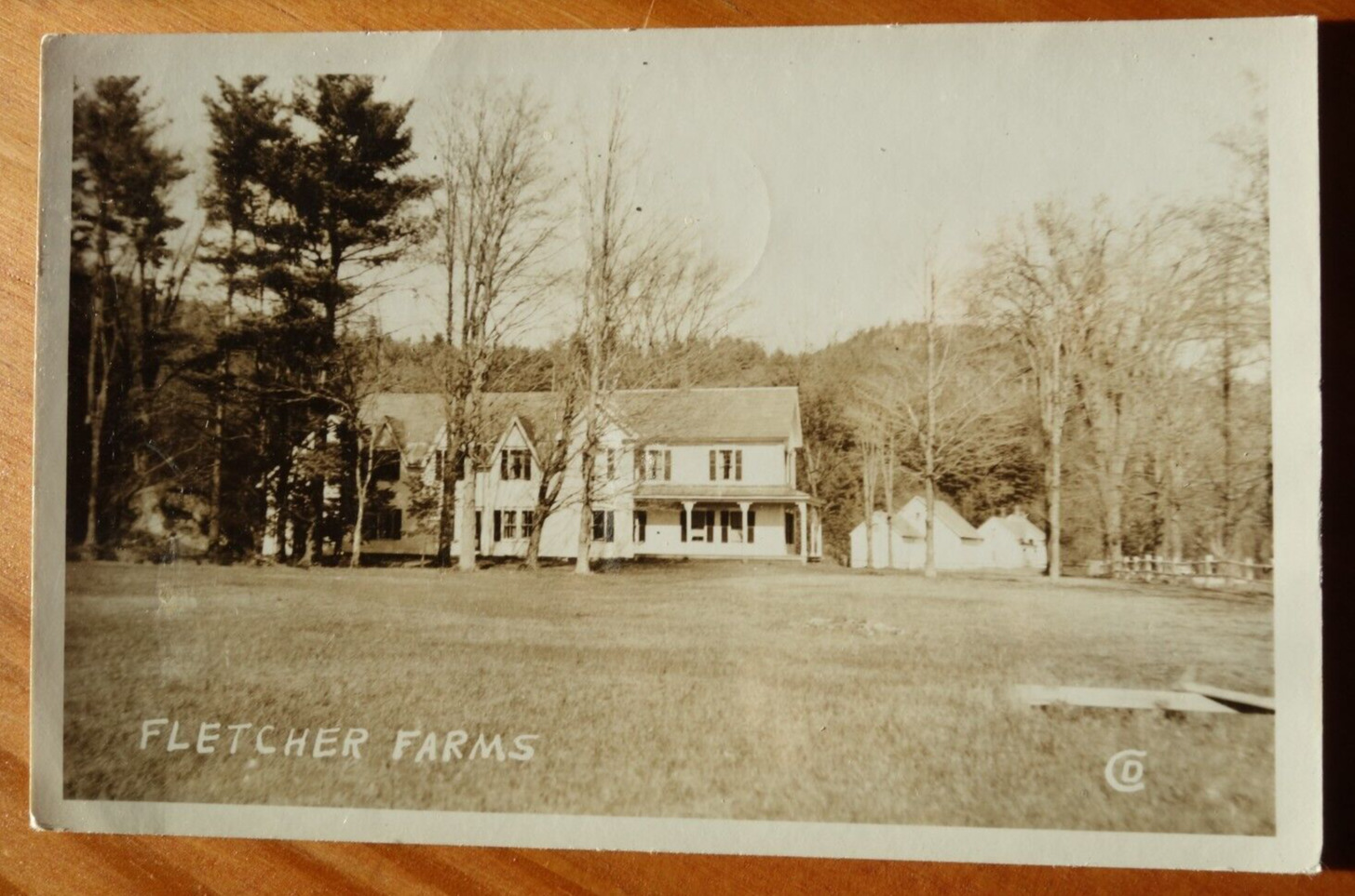 Fletcher Farms Ludlow VT real photo postcard rppc pmk 1951