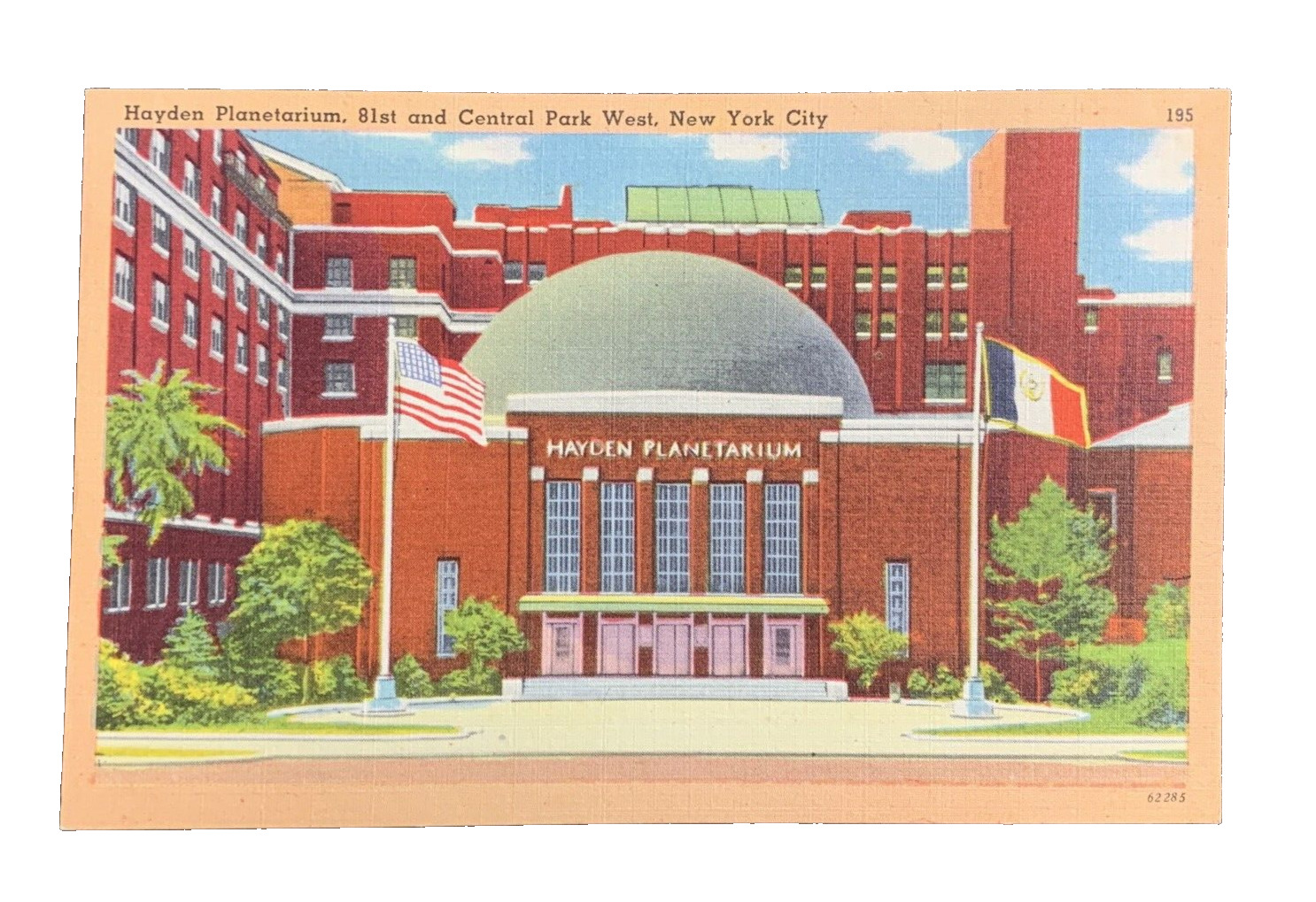 Hayden Planetarium 81st and Central Park West New York City NY Postcard Unposted