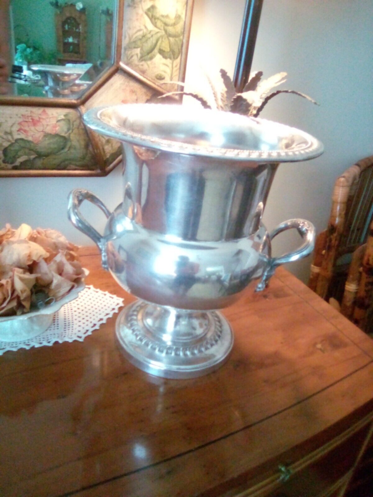 Vintage LEONARD Silver Plate Champagne/Ice Bucket - 10”