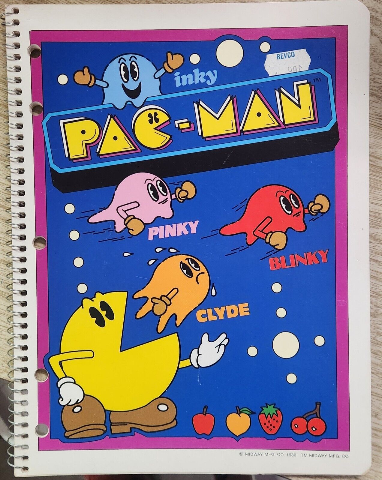 1980 Midway Pac-Man Notebook New Old Stock NOS VTG 