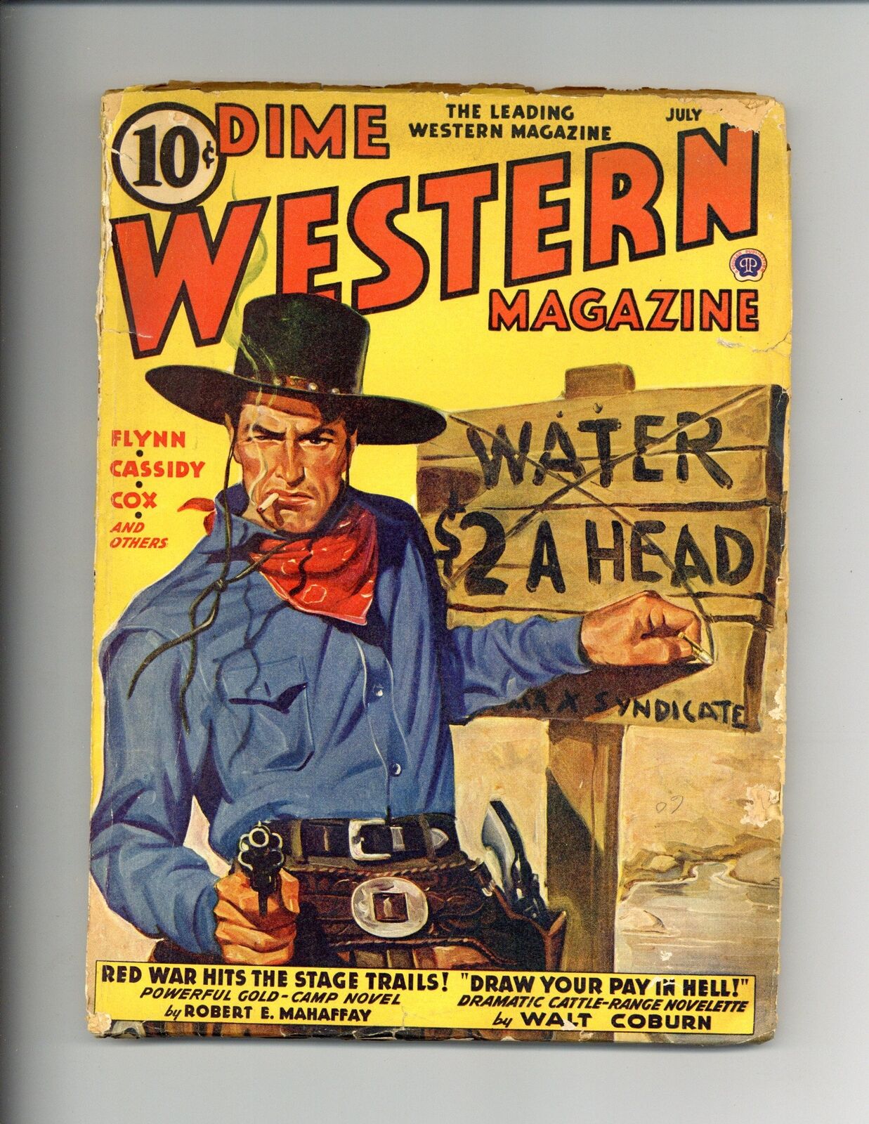 Dime Western Magazine Pulp Jul 1942 Vol. 33 #3 GD Low Grade