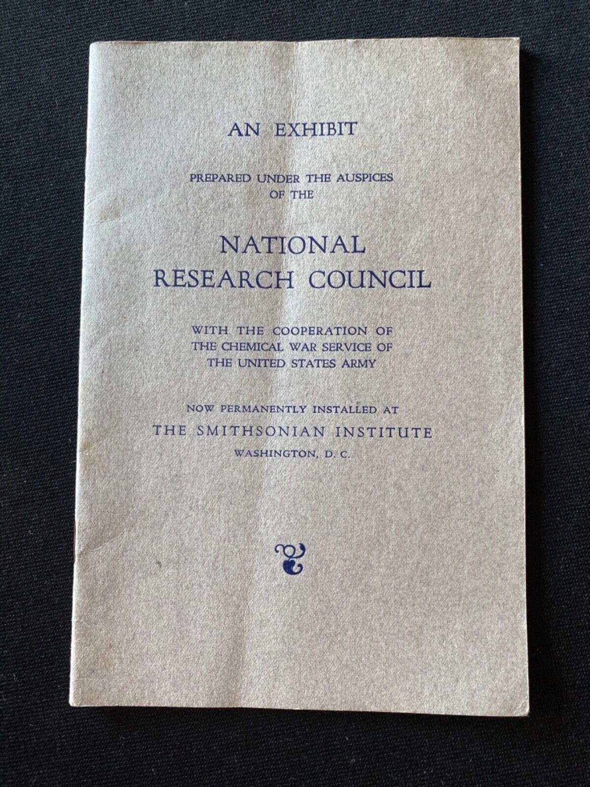 WW1 Smithsonian Exhibition Program Chemical \
