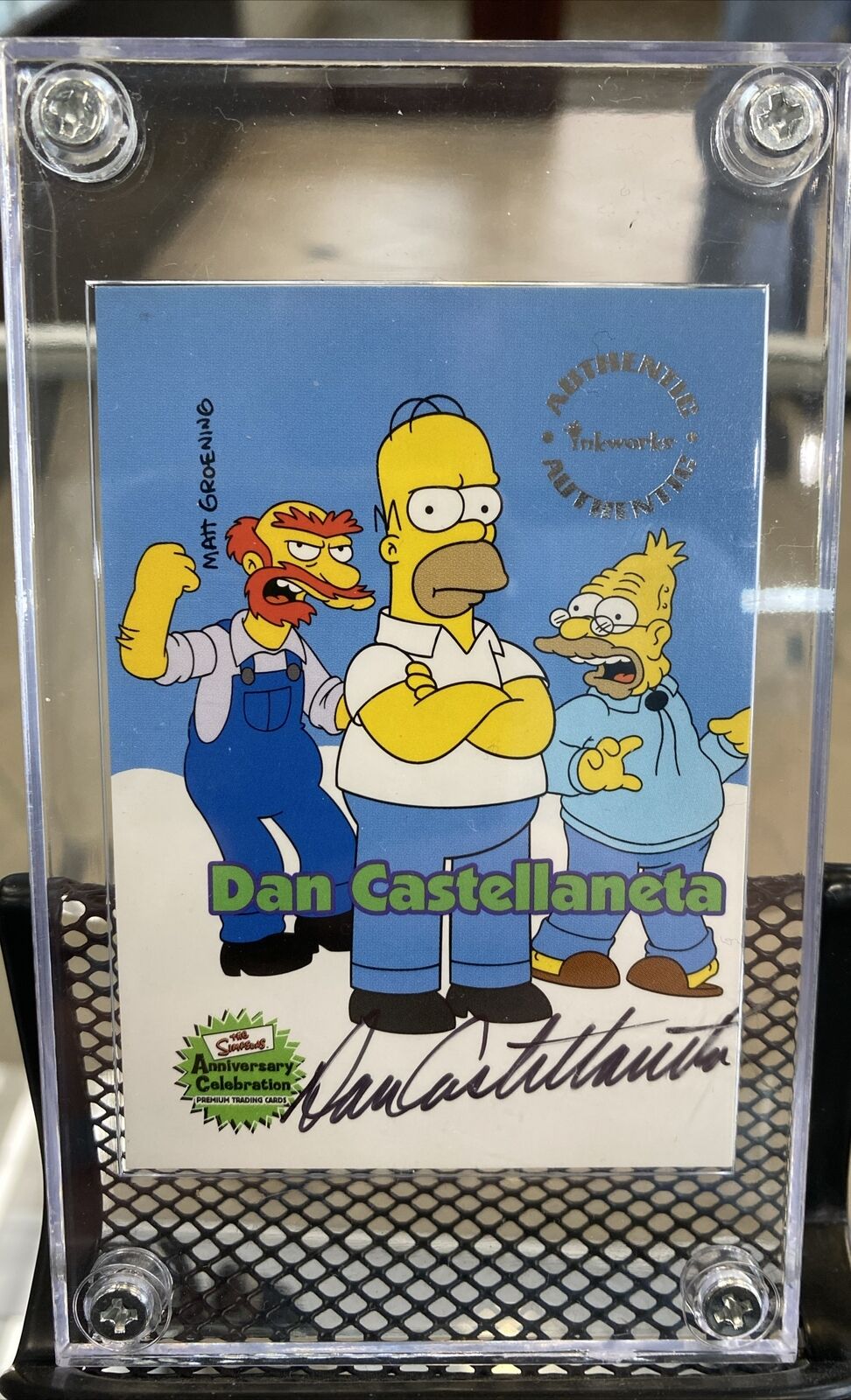 The Simpsons 2000 InkWorks Anniversary Celebration A2 Dan Castellaneta Auto