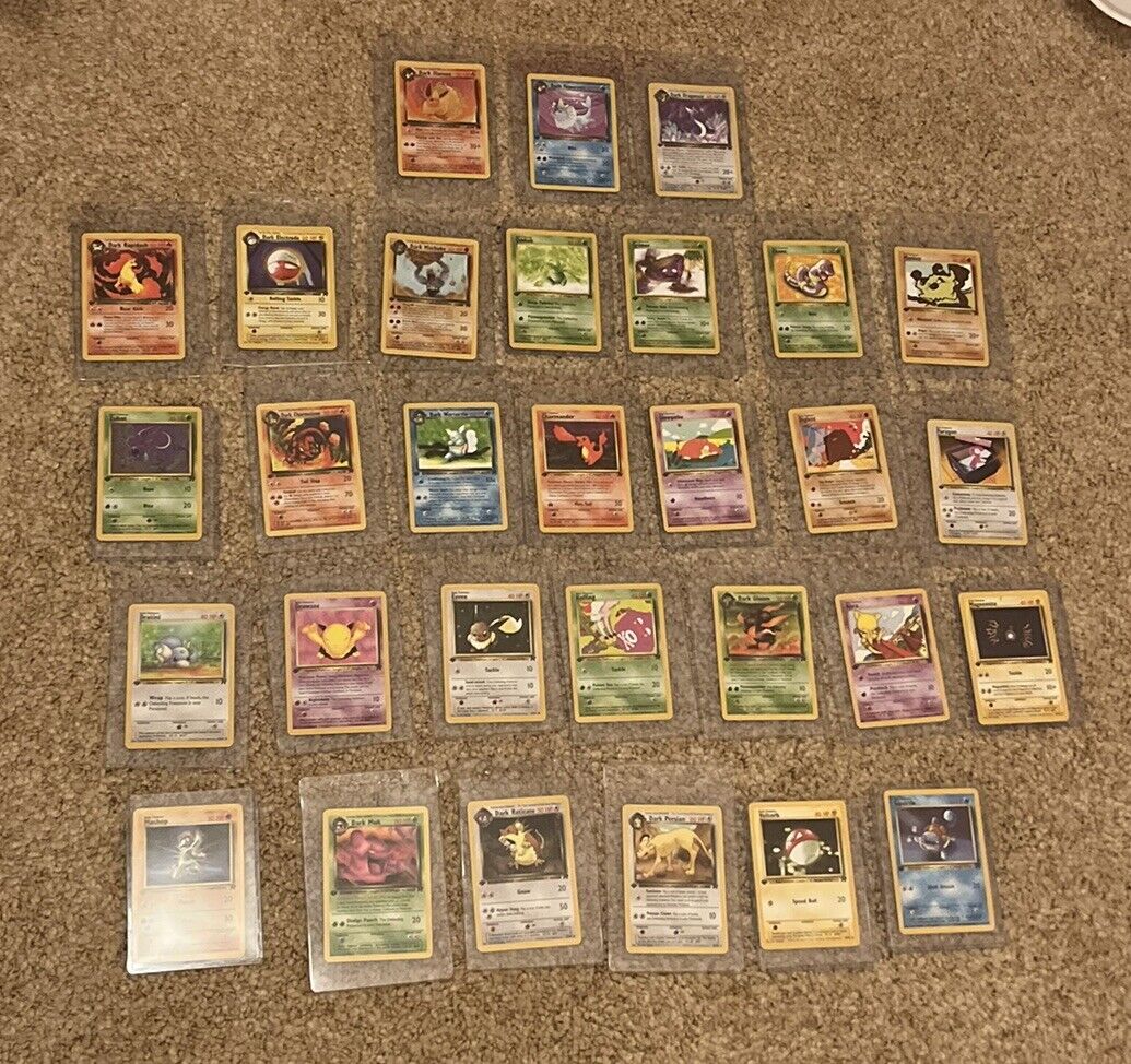 Lot Of 30 Pokémon 1st edition Rocket Cards Incl. Flareon/Vaporeon Pristine/Mint