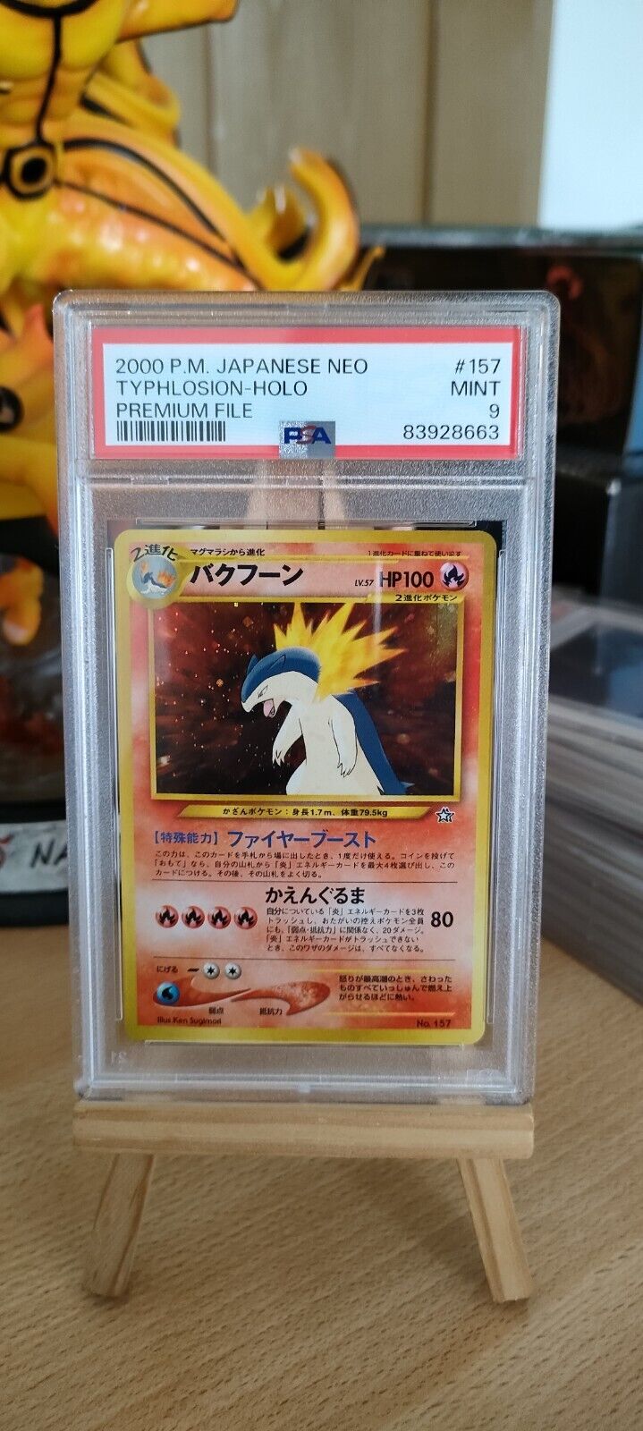2000 Pokemon Card Typhlosion Neo Genesis Holo Japan PSA 9