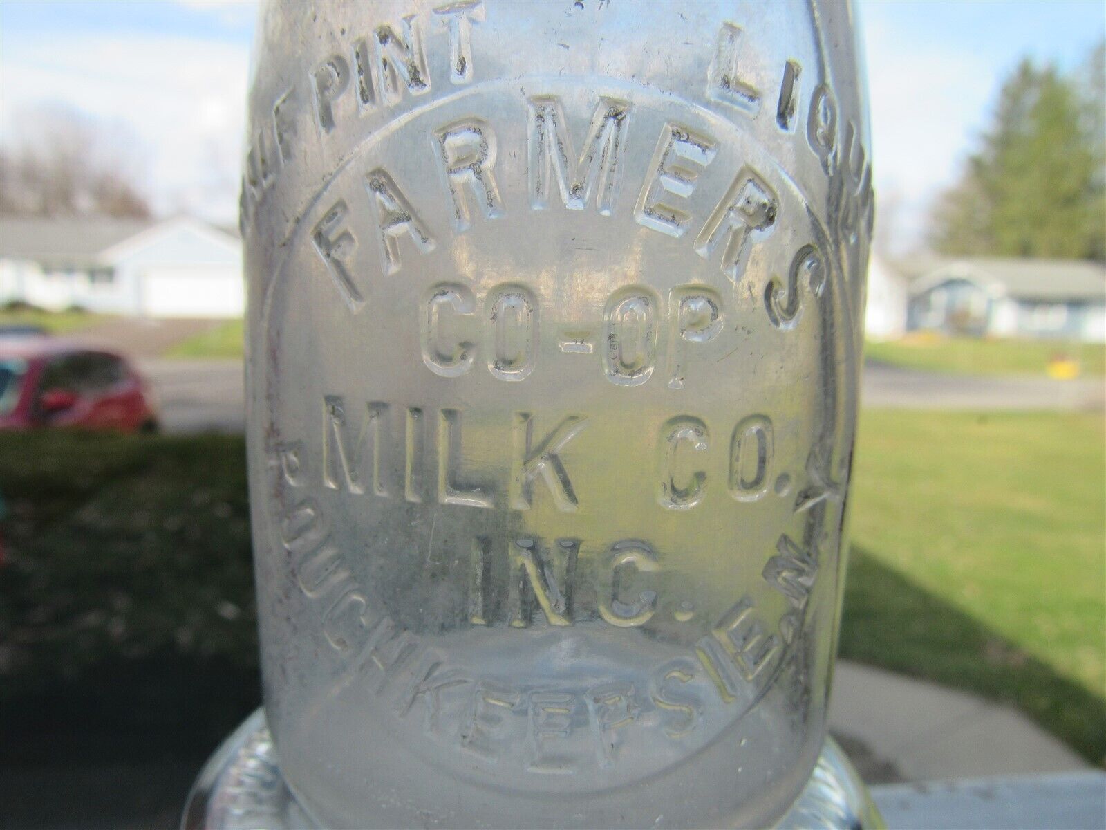 TREHP Milk Bottle Farmer's Co-Op Milk Co Dairy Poughkeepsie NY DUTCHESS CO 1932