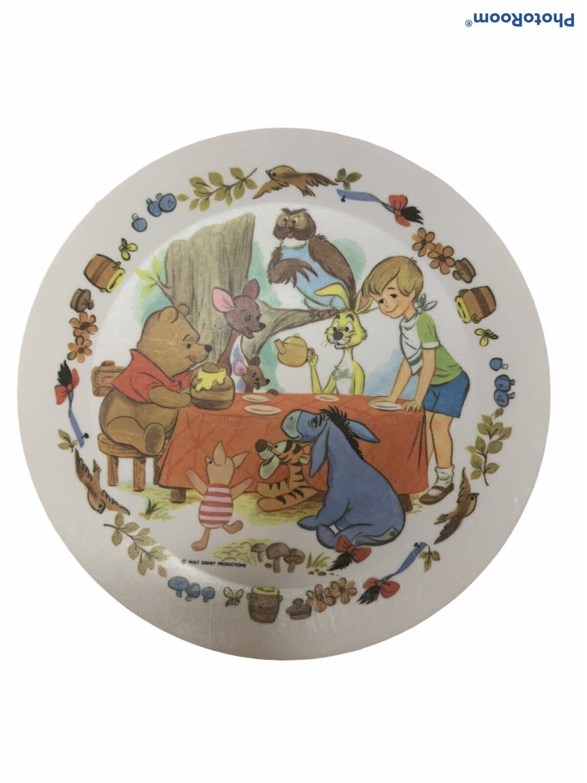 Vintage Walt Disney Productions Winnie The Pooh Plate - National Home Products