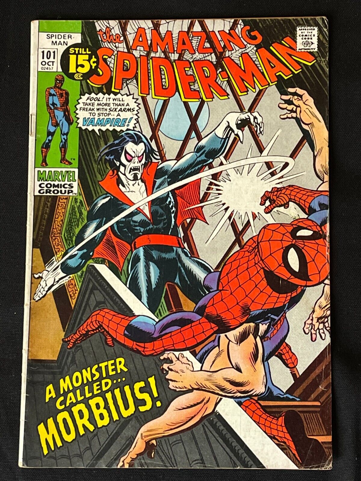 RARE 1971 AMAZING SPIDER-MAN #101 KEY ISSUE 1ST MORBIUS COMPLETE NICE