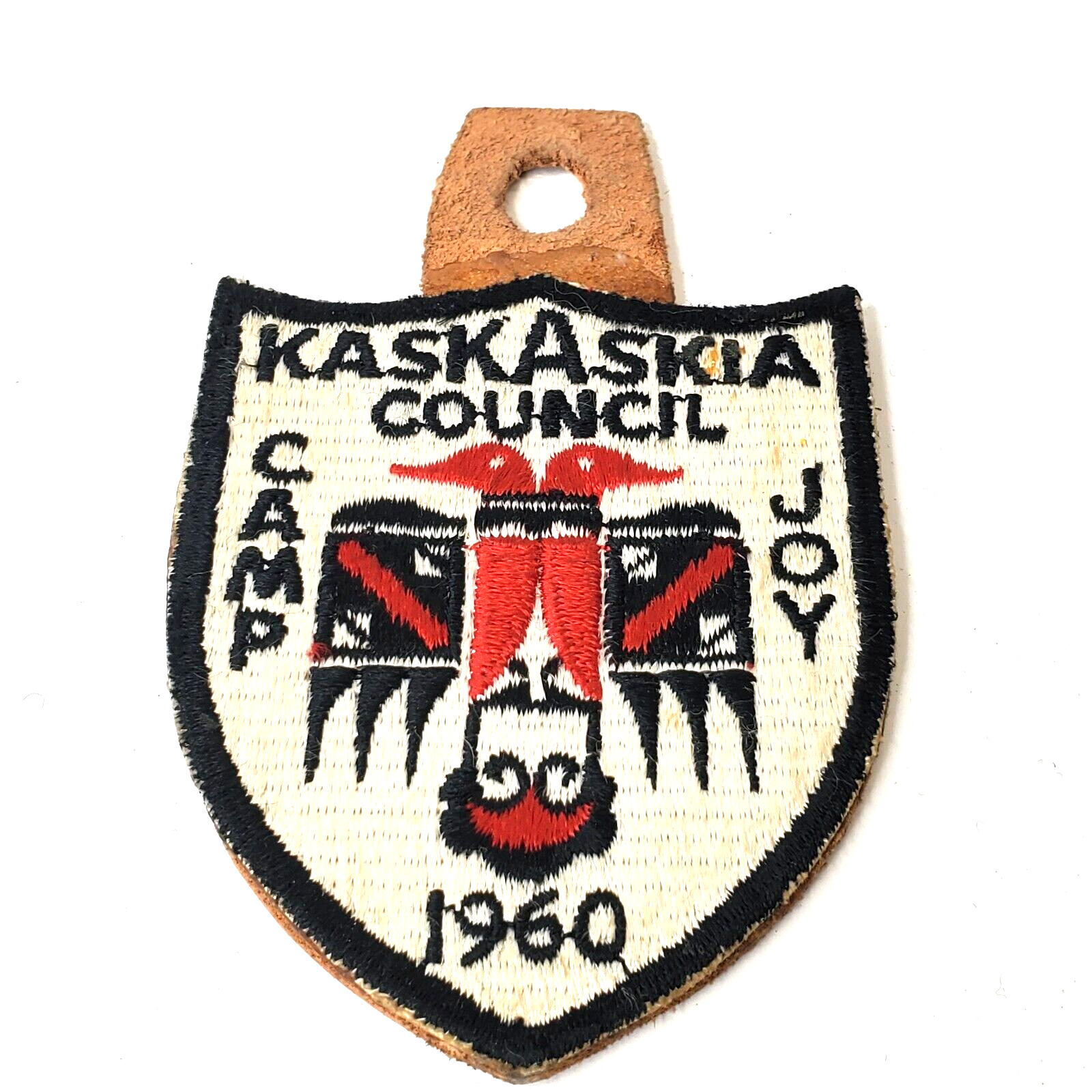 Kaskaskia Council Camp Joy 1960 Totum Bird Leather Patch Vintage BSA