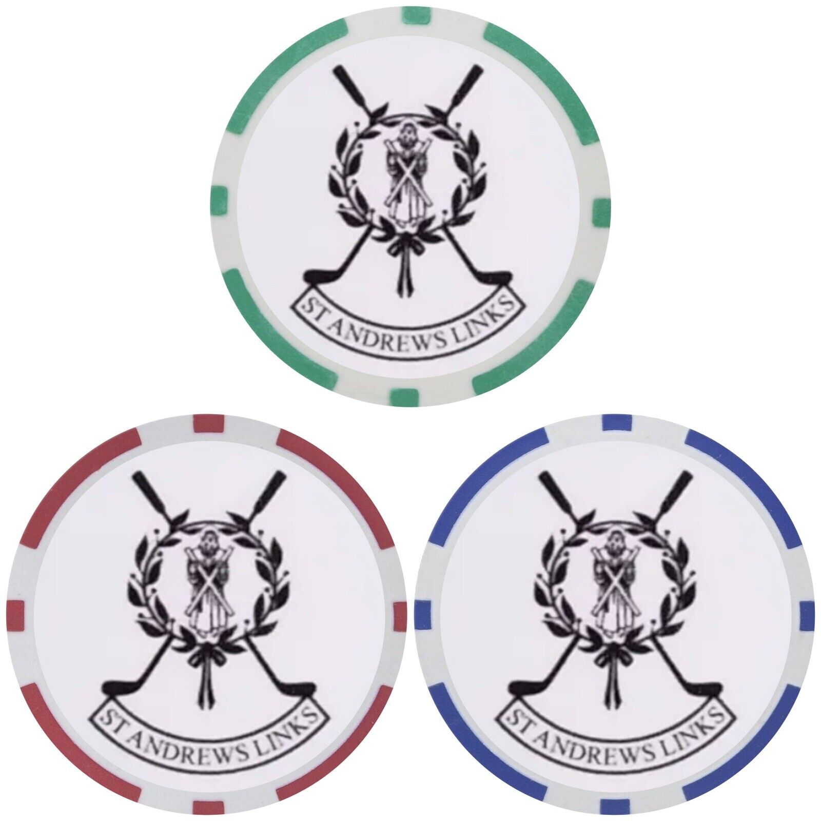 (3) Colonial Country Club - Poker Chip Golf Ball Marker