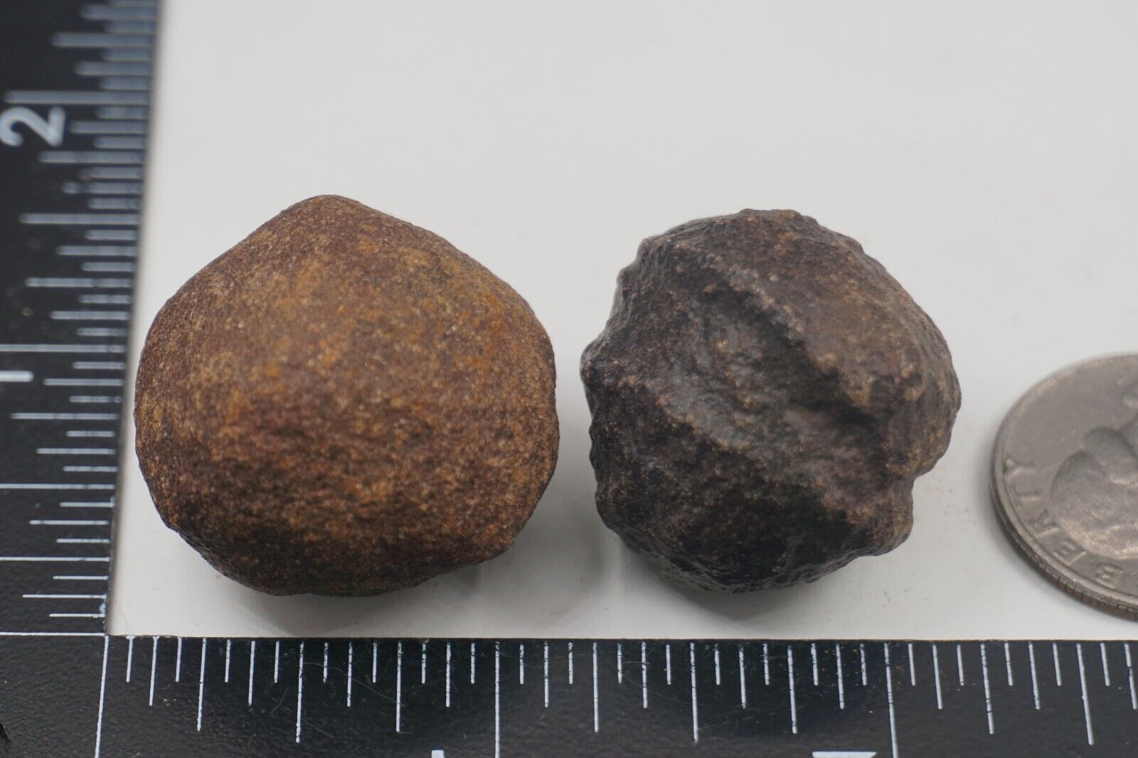 Moqui Marbles - Pair - 43g  PRE-BAN  (Shaman Stone, Sandstone Concretion) #rep17