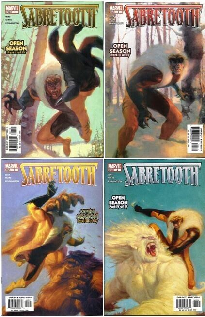 Sabretooth Open Season mini-series #s 1 -4 Marvel (2004) VF/NM