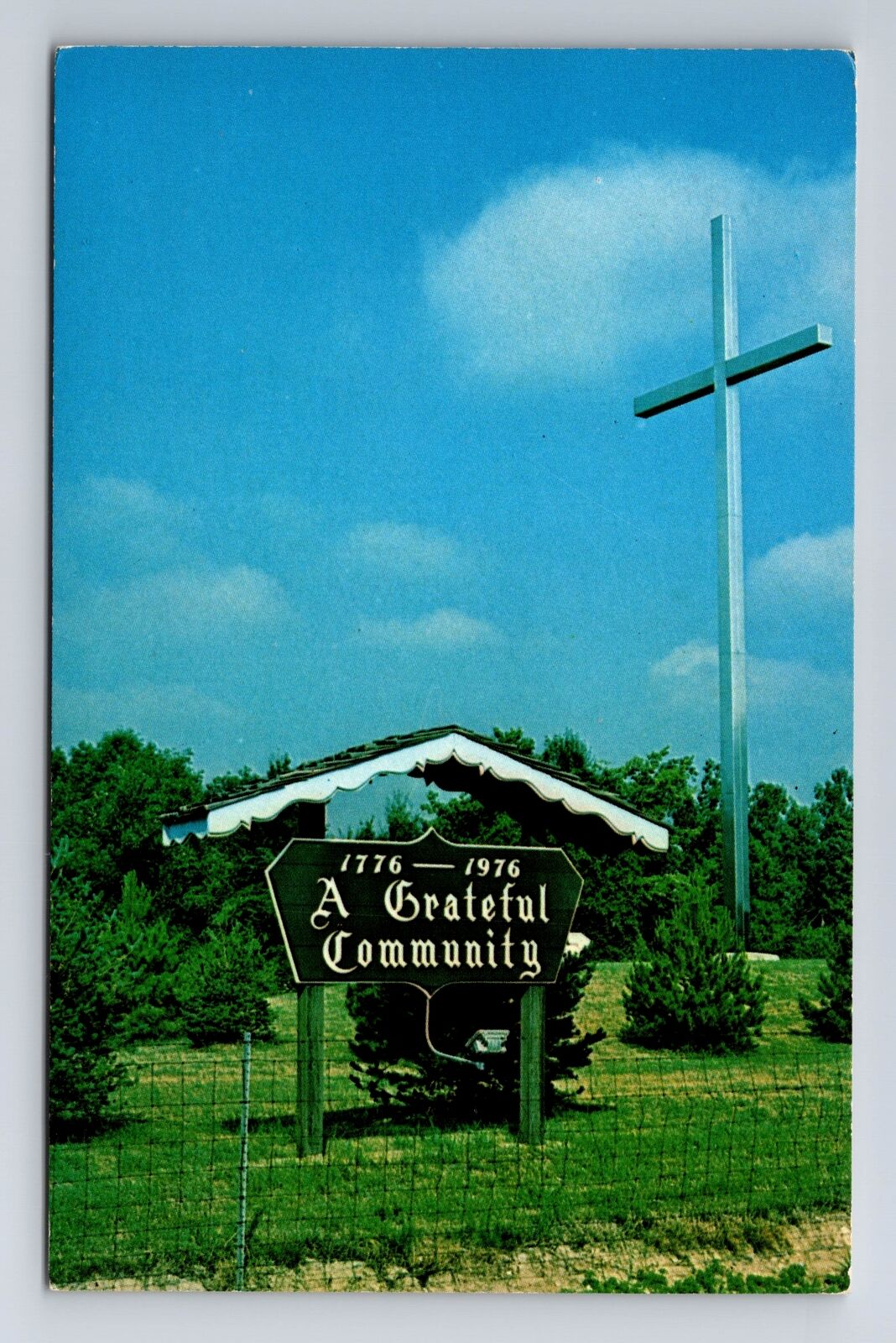 Frankenmuth MI-Michigan, Cross Park, Antique, Vintage Postcard