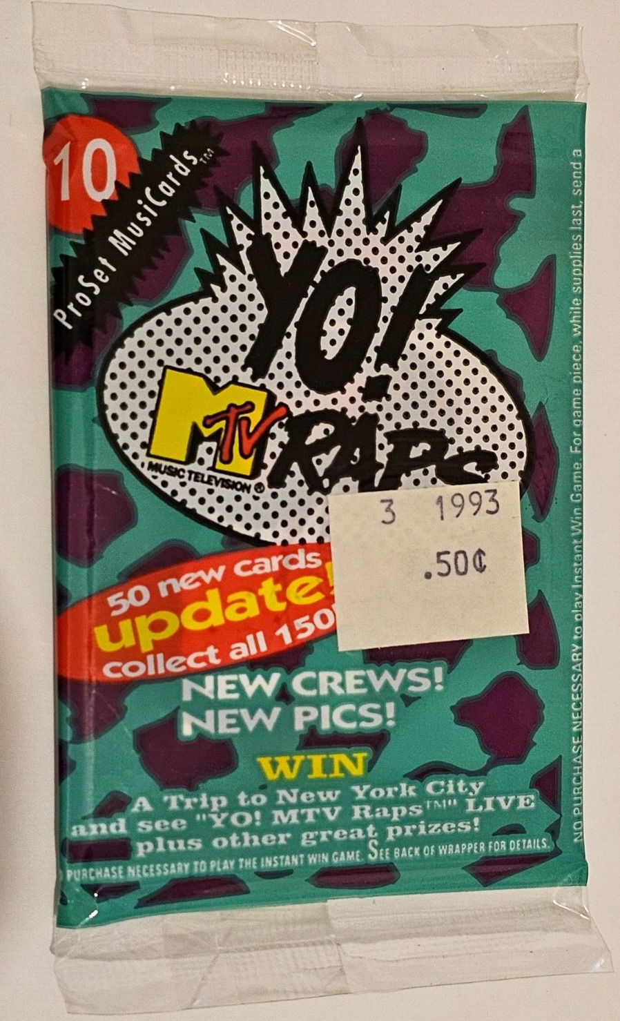 Yo MTV Raps ProSet MusiCards 10 Trading Cards Pack Sealed 1991