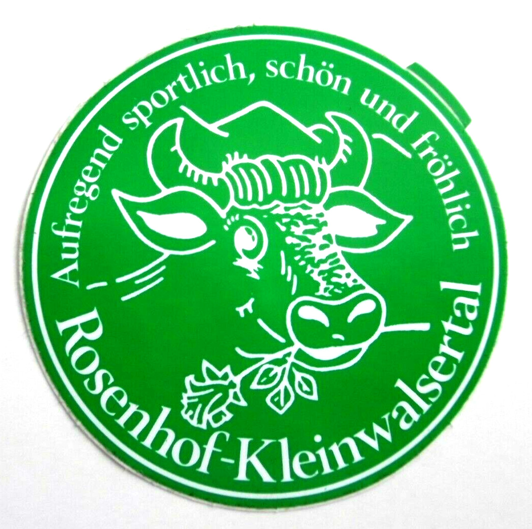 Souvenir-Aufkleber Rosenhof Kleinwalsertal Mittelberg Vorarlberg Austria Cow