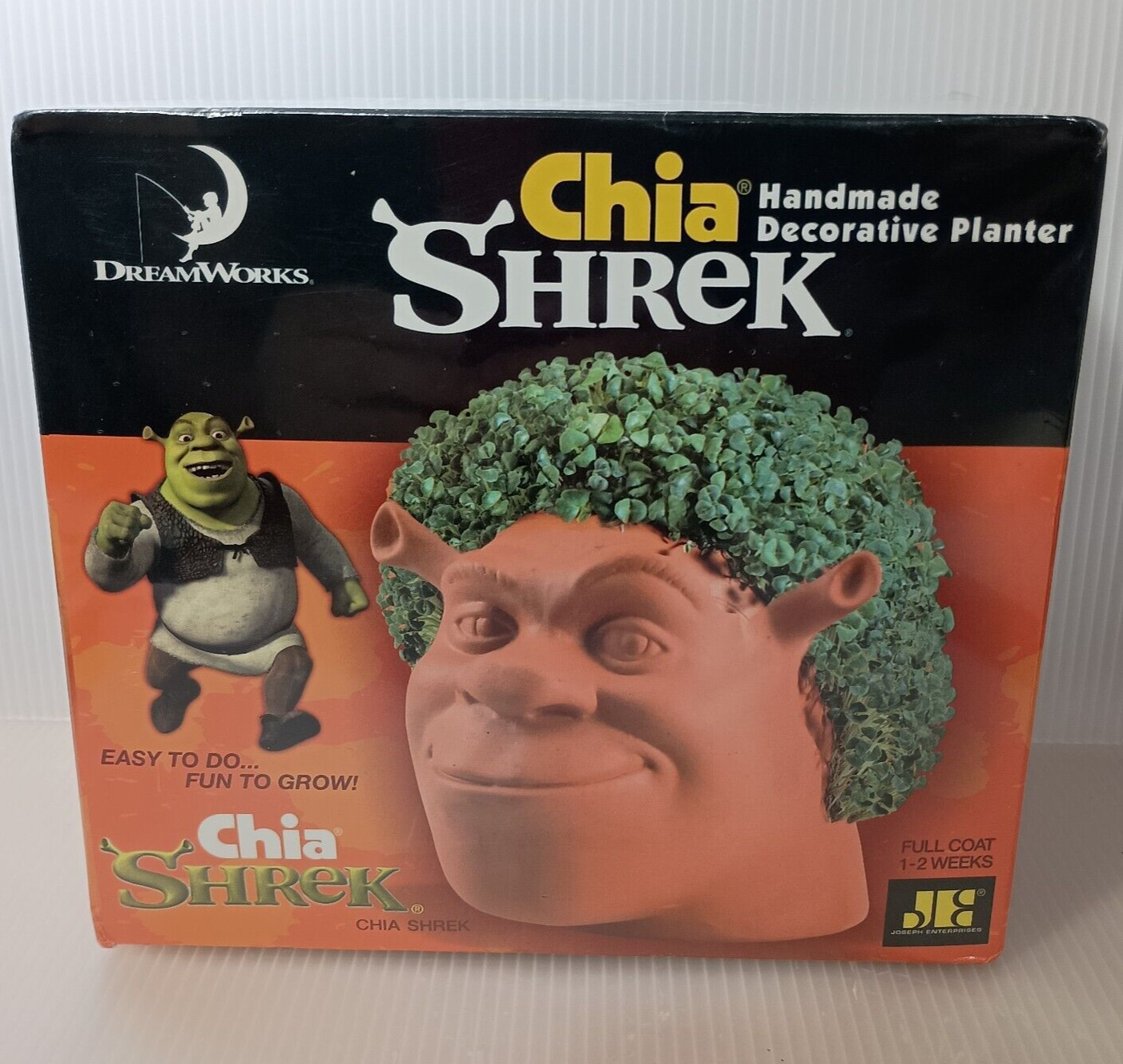 Shrek Chia Pet 2002 Decorative Ceramic Planter DreamWorks New Old Stock NOS New