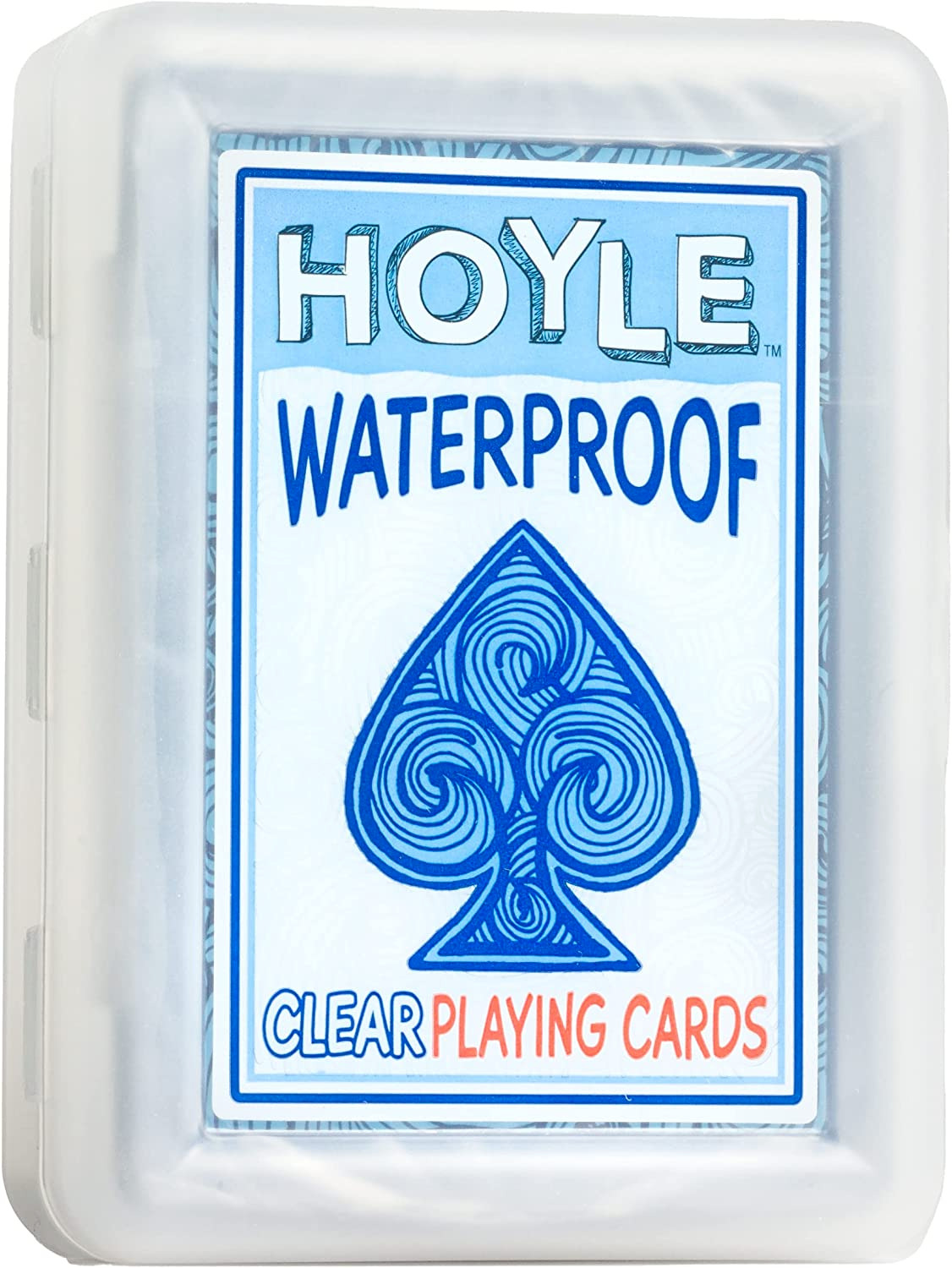 Hoyle Clear Waterproof Playing Cards W/ Storage Deck