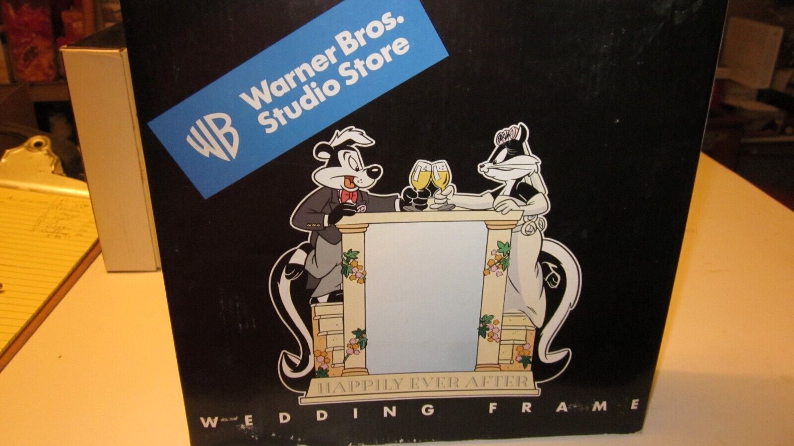 Vintage Warner Brothers Studio Store Pepe Le Pew Penelope Wedding Frame w/ Box