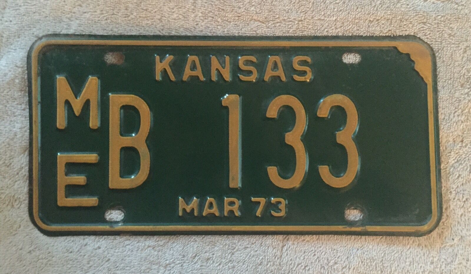 VINTAGE 1973 KANSAS  LICENSE PLATE See My Other Plates