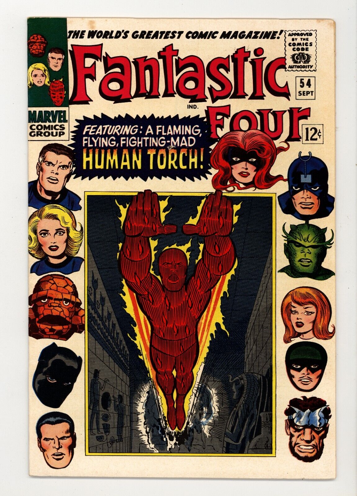 Fantastic Four 54 F/VF 1st Appearance M'Wabu & Prester John. Kirby Art 1966
