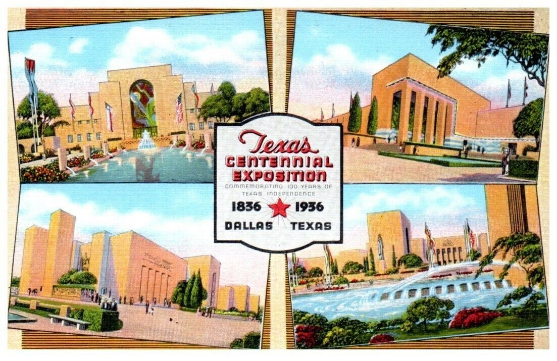 Vintage 1936 Texas Centennial Exposition Postcard - P39 