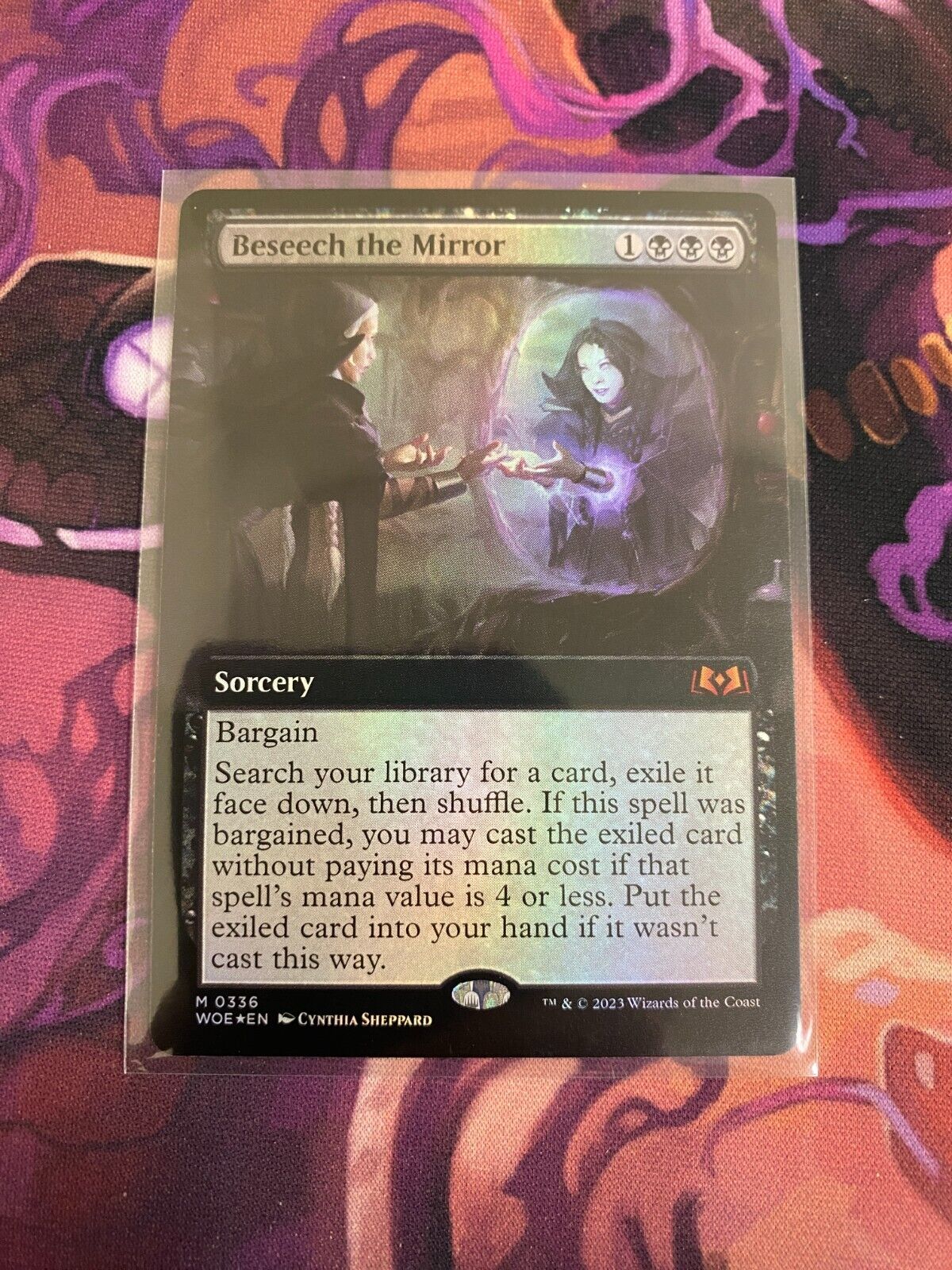 MTG, BESEECH THE MIRROR (FULL ART FOIL) FROM WILDS OF ELDRAINE , MINT CONDITION