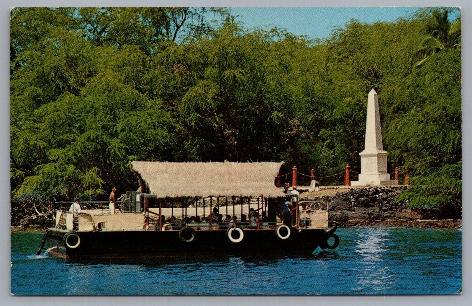 Hawaii HI Kealakekua Bay Capt James Cook Monument Postcard